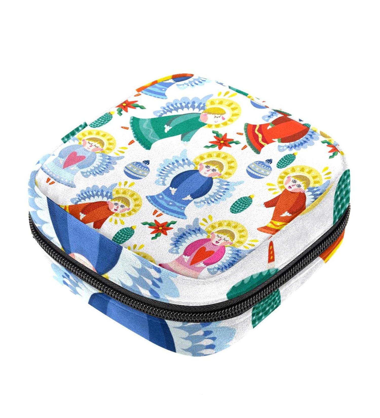 Magic Christmas Angel Snowflakes Patterns Portable Menstrual Cup Storage - Perfect for Women & Teenage Girls - Buy Online on GoSupps.com