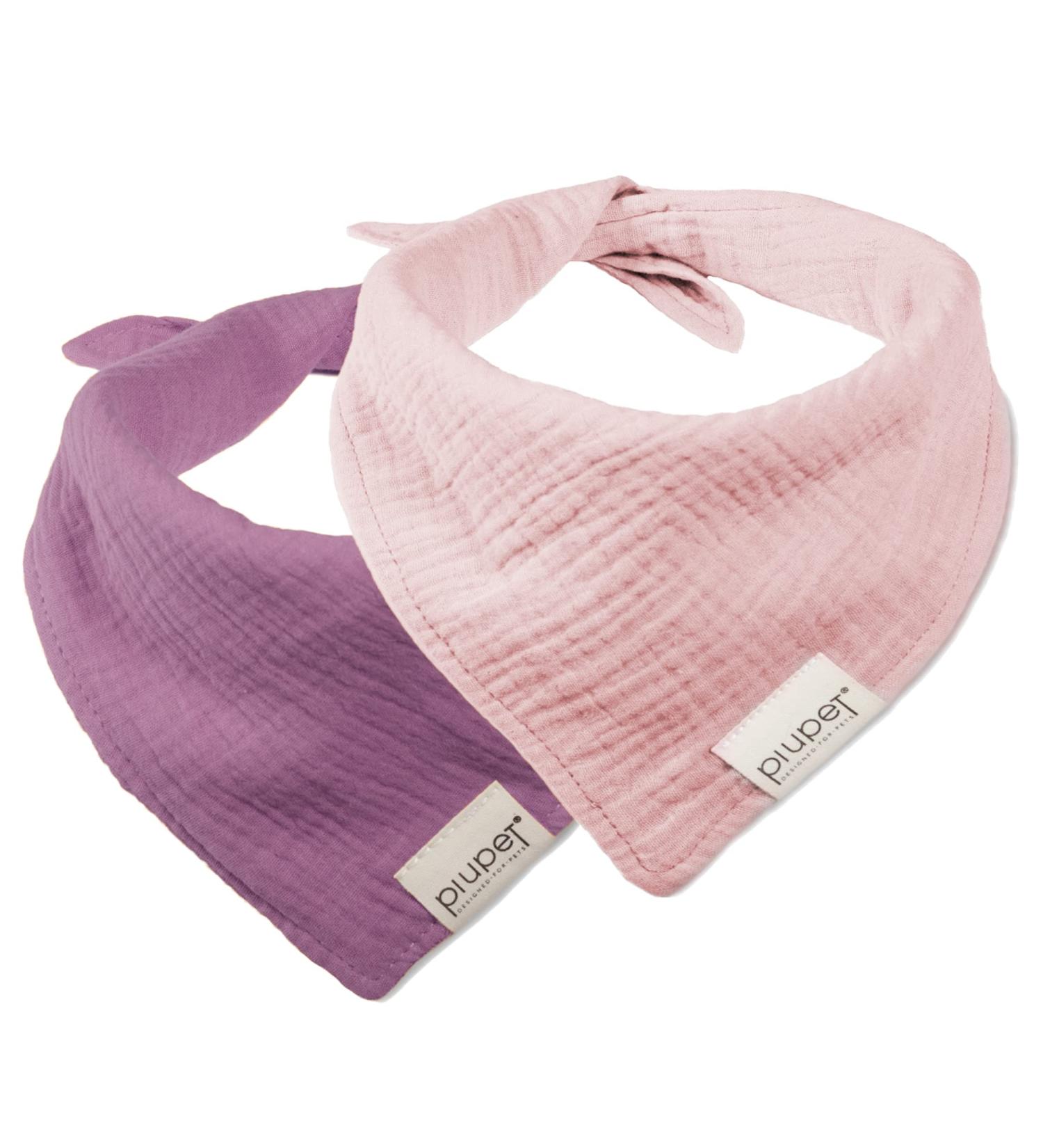 Piupet Stylish Dog Cloth Set | 2 Dog Hair Towels & Neckerchief for Big & Small Dogs | 58x40x40cm | Purple/Pink | International Shipping Available - Buy Online on GoSupps.com