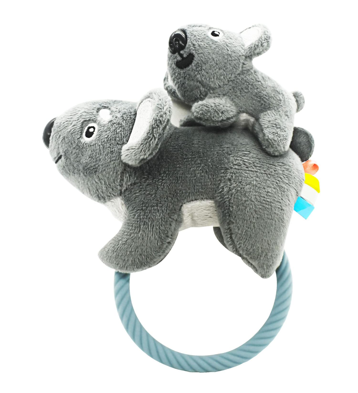 BigSpinach Koala Grey Rattle Pal with Soft Teether - Gentle Rattle Sound, Parent-Child Bonding Plush Character - Buy Online on GoSupps.com