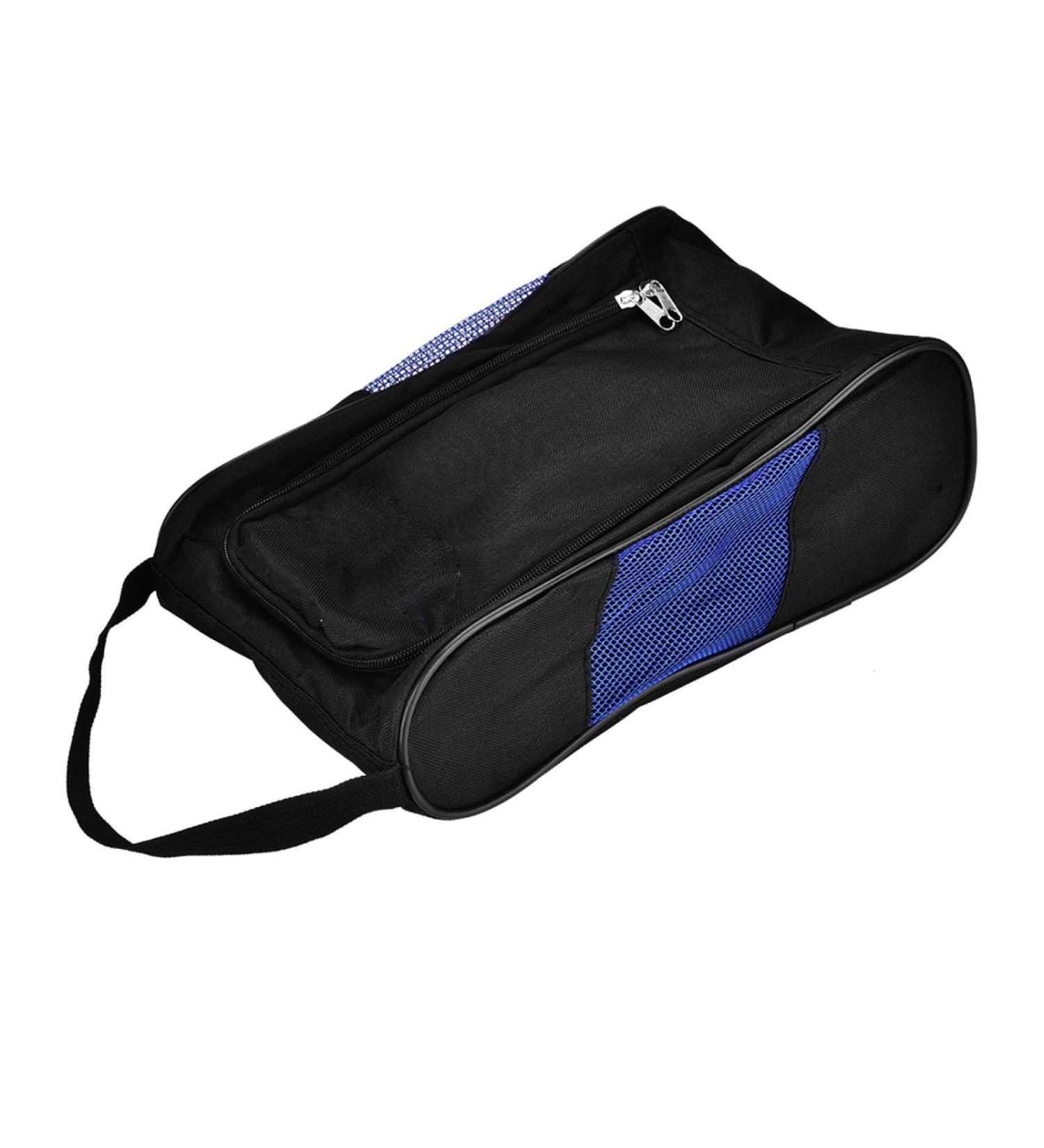 Alomejor Portable Golf Shoes Bag - Breathable Black & Blue Golf Shoe Carrier for Easy Travel - Buy Online on GoSupps.com