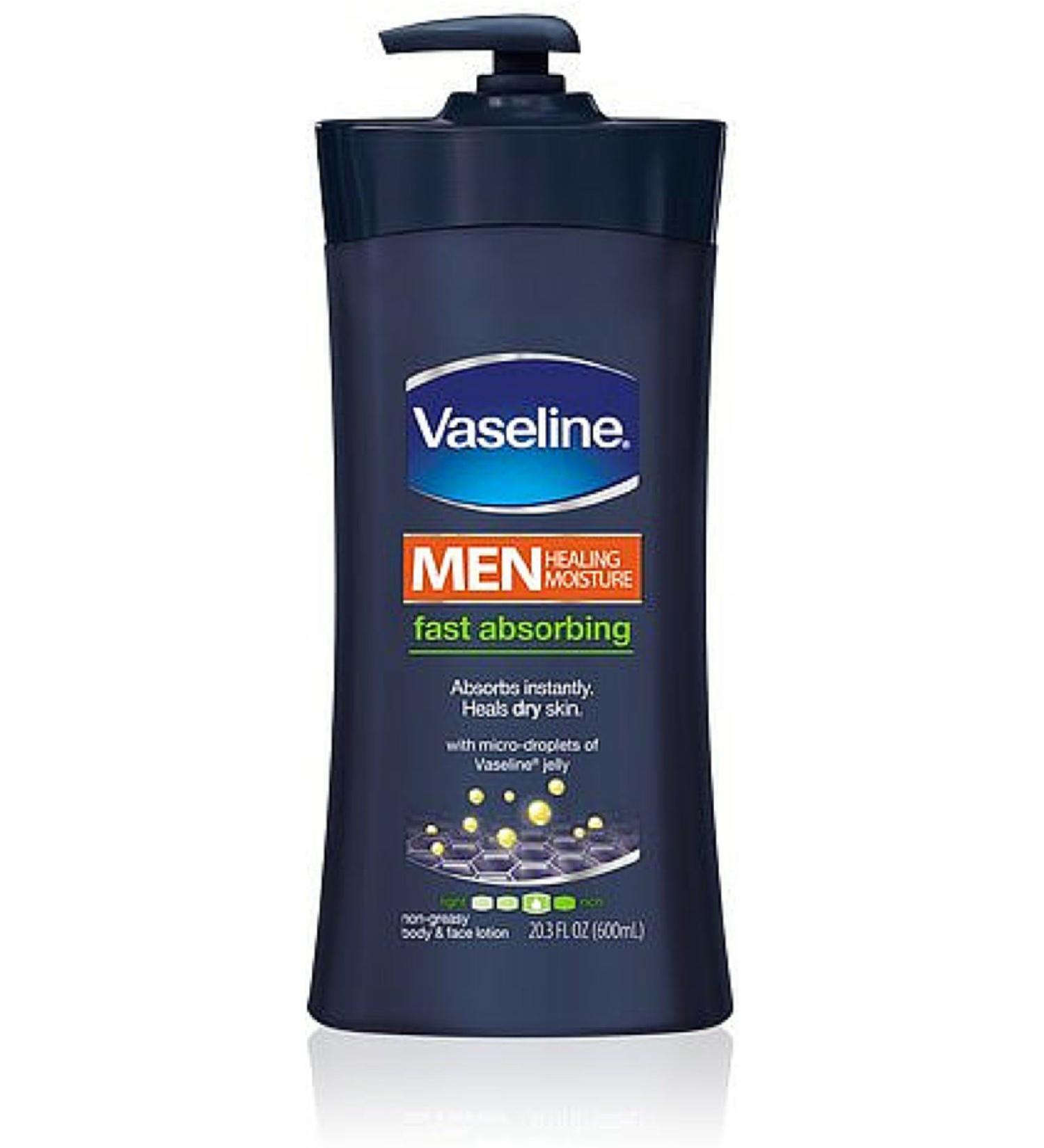 Vaseline Men Body & Face Lotion Fast Absorbing 20.3 oz (Pack of 11)