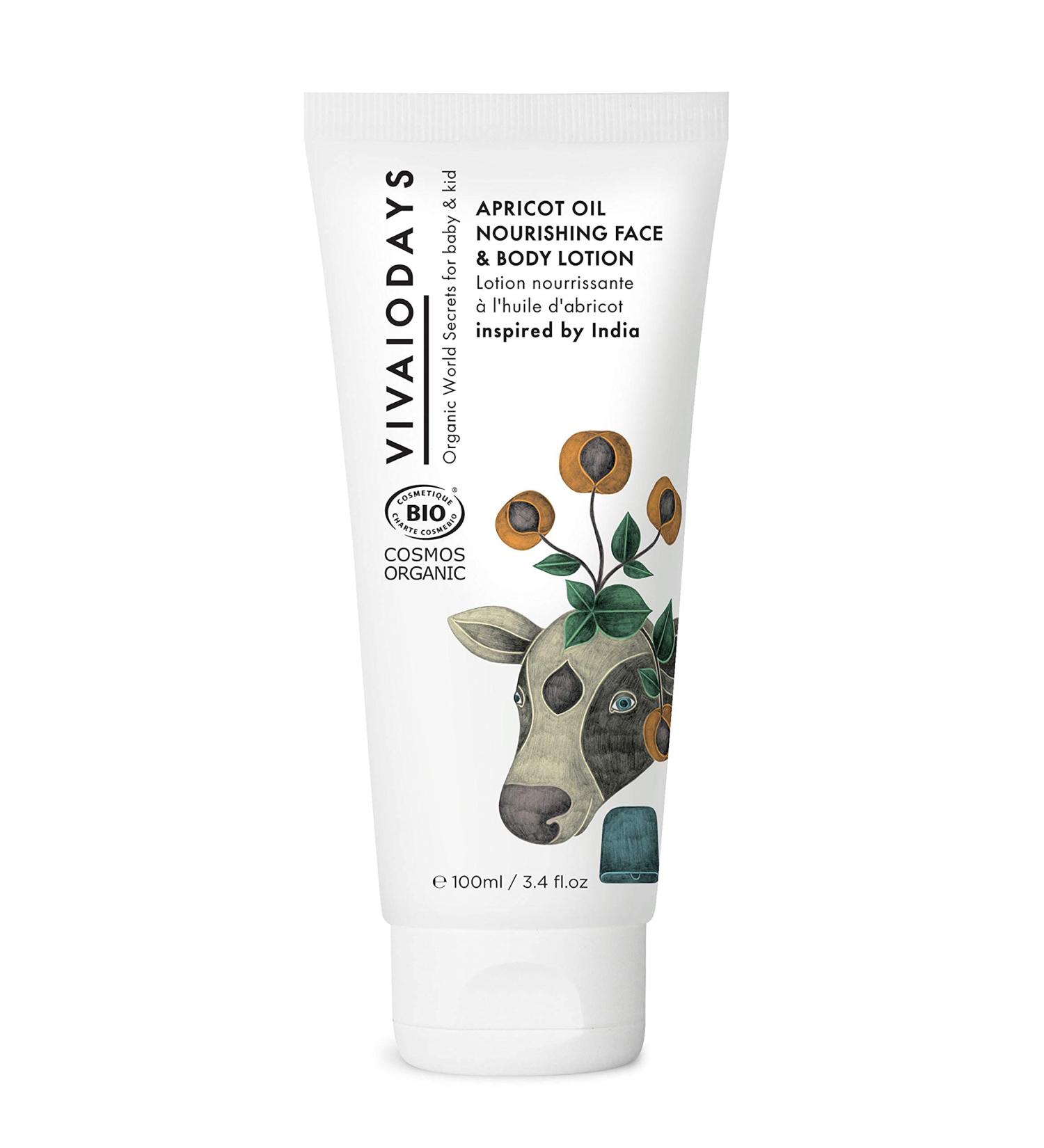 VIVAIODAYS Organic Apricot Oil Nourishing Face & Body Lotion - 3.4 fl oz - Buy Online on GoSupps.com