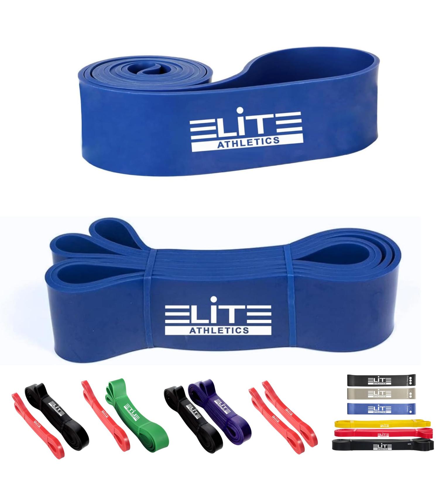 Pull Up Resistance Bands Set - Assist Exercise Bands for Stretching Mobility & Resistance Training - Long Workout Bands in Blue - Buy Online on GoSupps.com