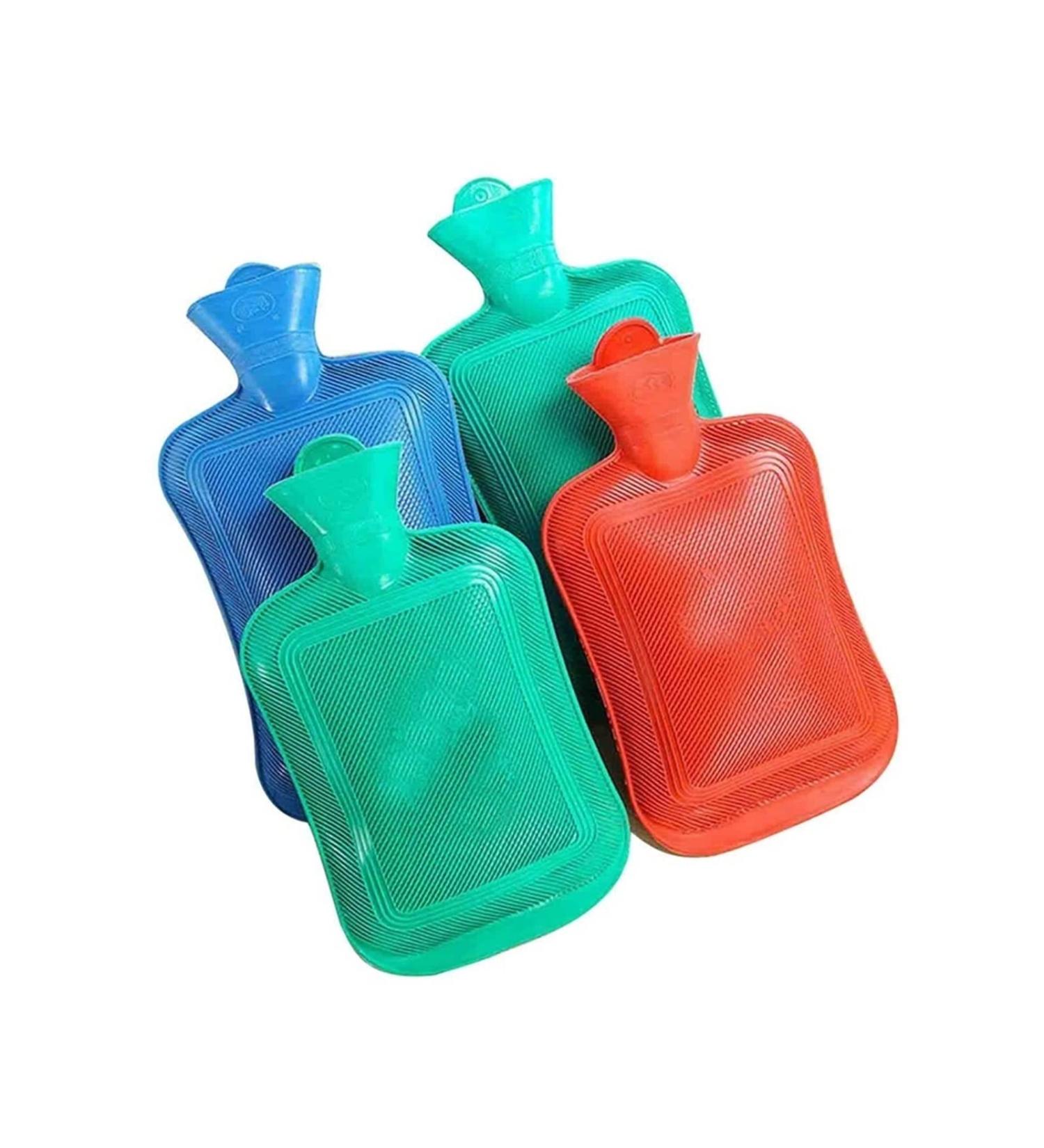 Pevsco Hot Water Bottle Set - 4 Durable Rubber Heat Bottles for Winter | Warm Hands & Feet - Buy Online on GoSupps.com