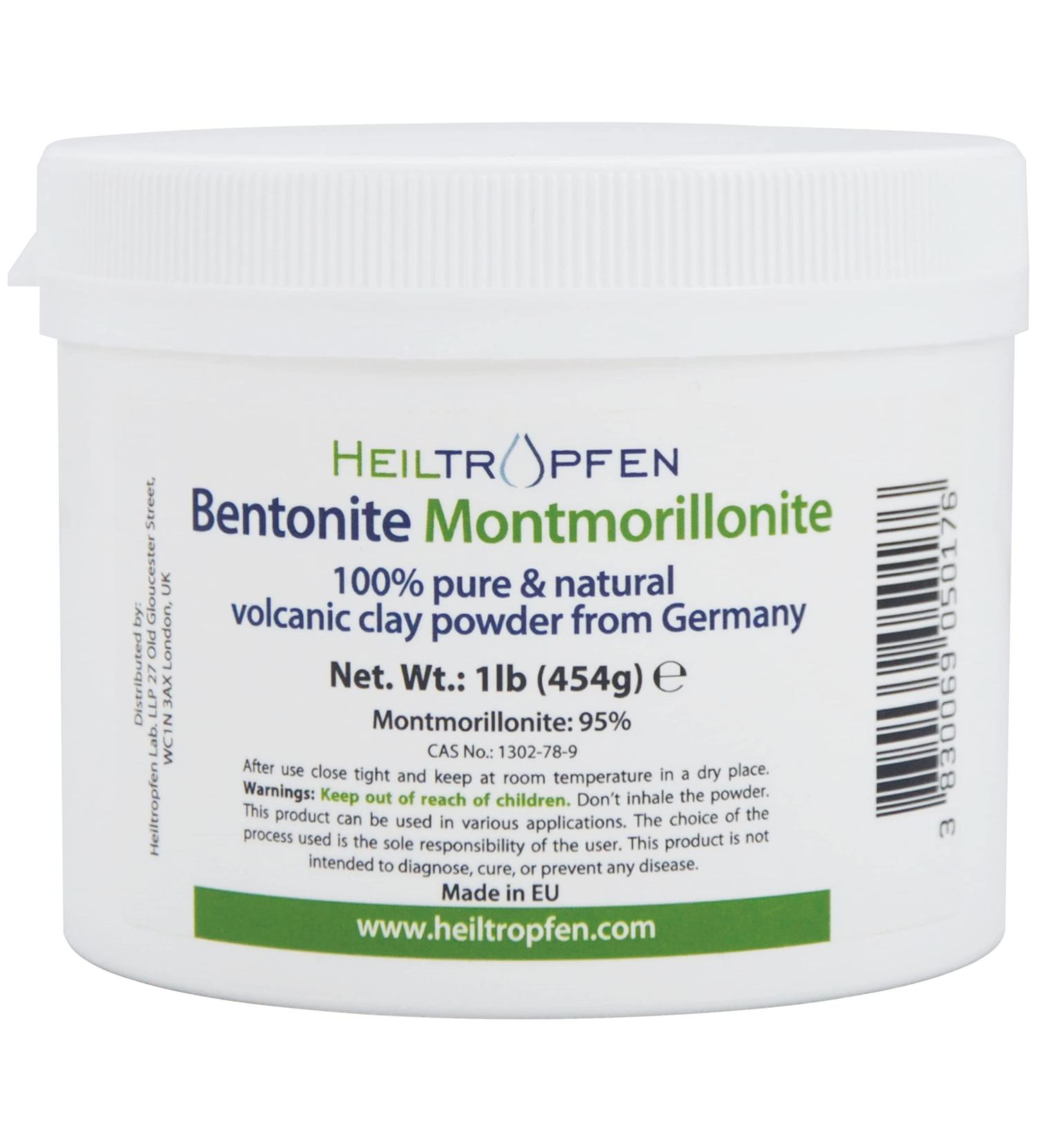 Bentonite Montmorillonite powder | 1 Pound - 454 g | ULTRA FINE | Montmorillonite content 95% | Natural Mineral Dust | Heiltropfen