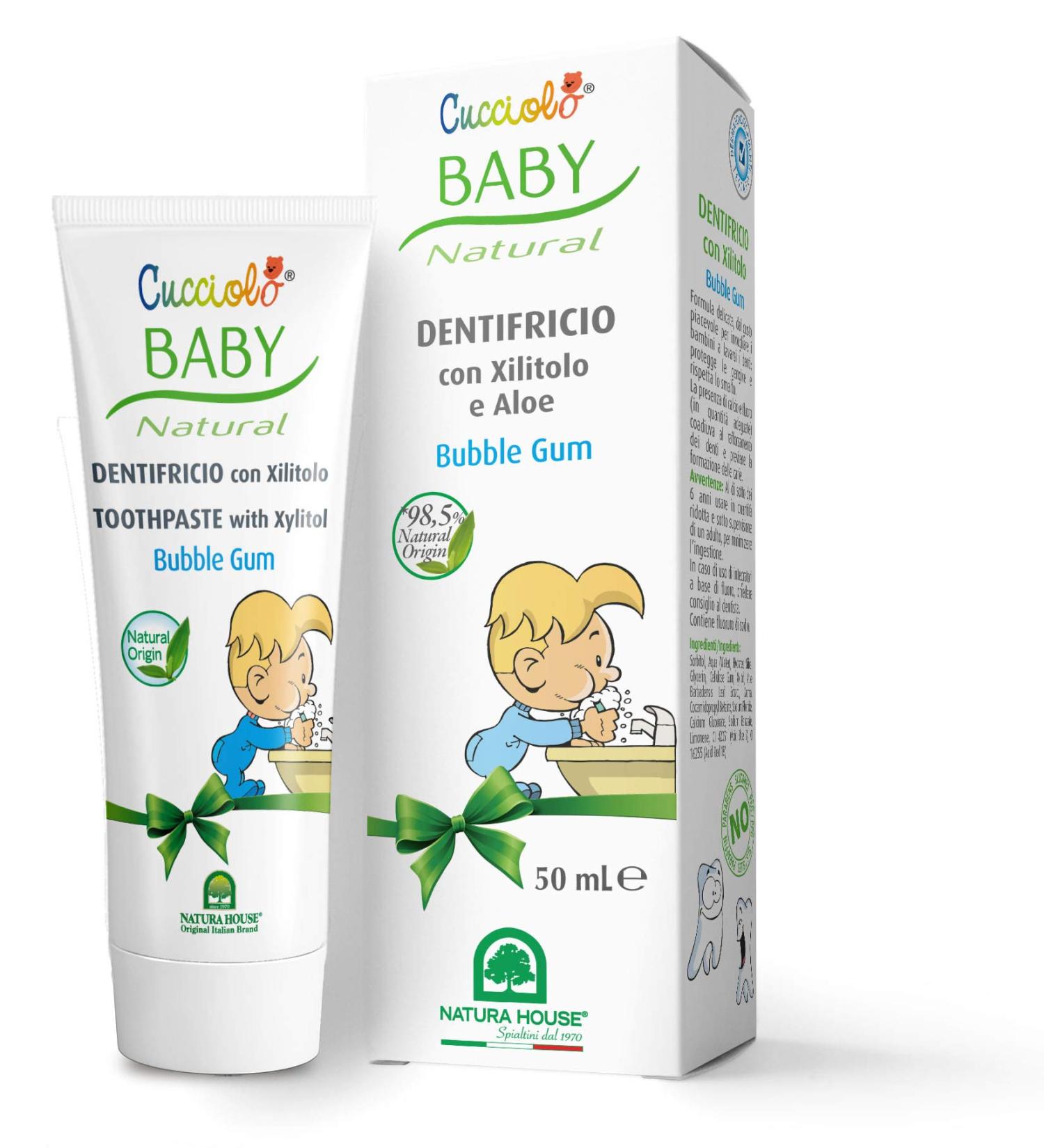 Natura House Cucciolo Baby & Mamy - Natural Dentifrice Bubble Gum 50 ml