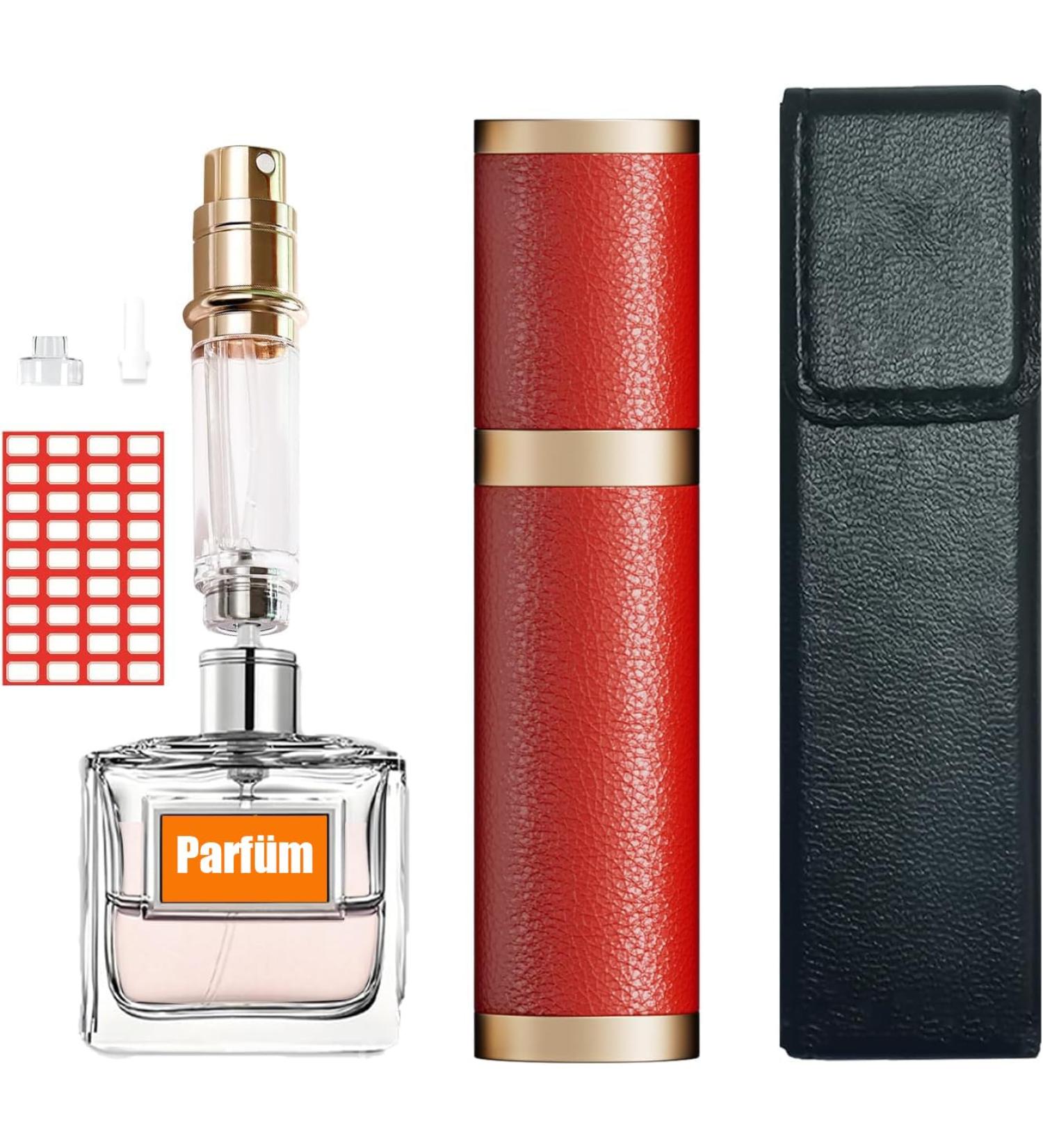 Travelofo Perfume Atomizer Refillable Empty 5 ml R-Red Leather Portable - Buy Online on GoSupps.com