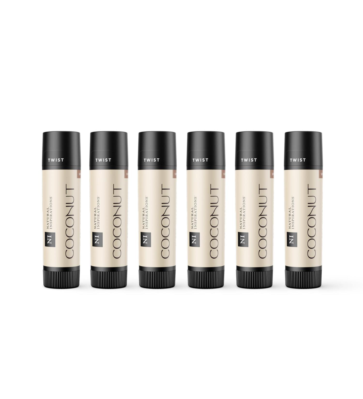 Natural Inspirations Ultra Hydrating SPF 30 Lip Butter 6 Piece Set Coconut