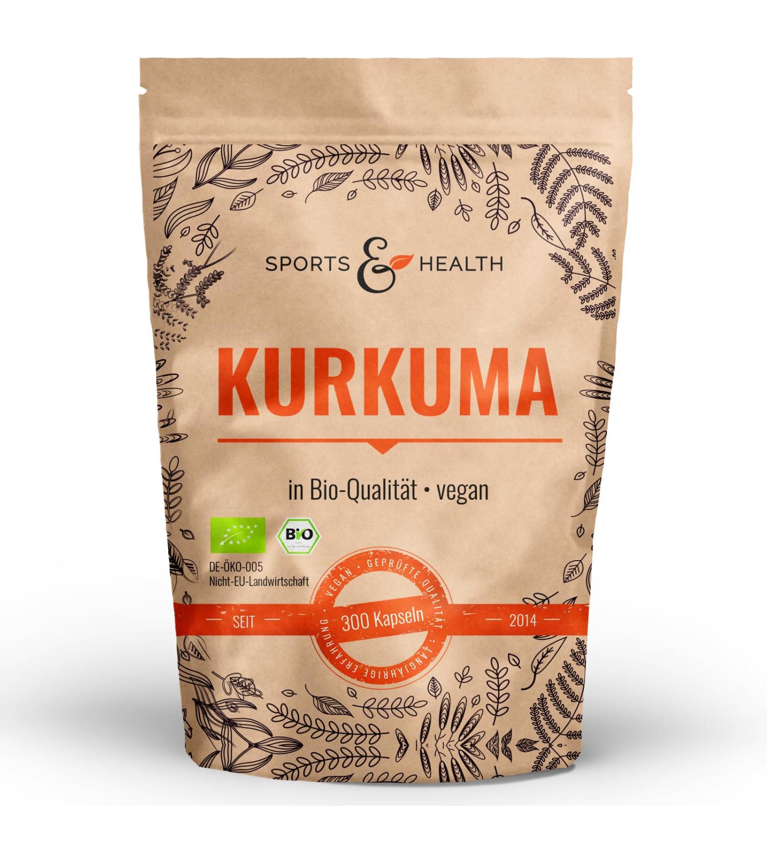 Organic Turmeric Capsules - 300 High Dose Curcuma 4320mg with Organic Black Pepper | Premium Quality Made in Germany - Buy Online on GoSupps.com