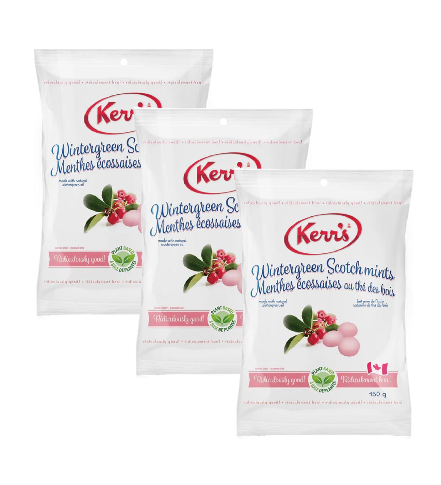 Kerr's Natural Wintergreen Scotch Mints Pink Color 150g PACK OF 3 - Buy Online on GoSupps.com