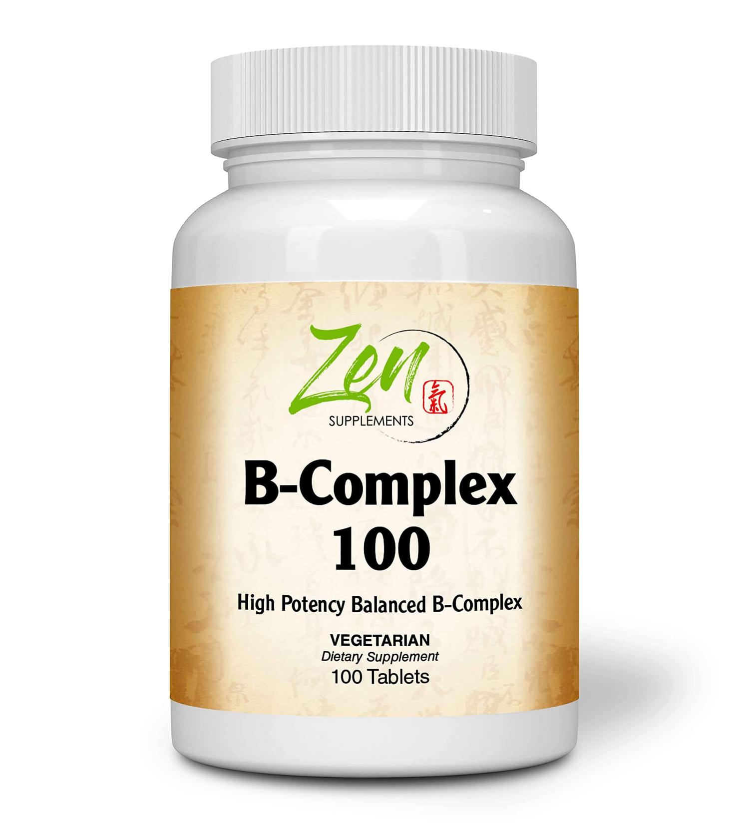 Advanced B Complex Vitamin Supplement - Full-Spectrum B Vitamin Supplement with Folic Acid Biotin Inositol - Support Immune and Cardio Health Energy Metabolism - 100 Tablets - Buy Online on GoSupps.com