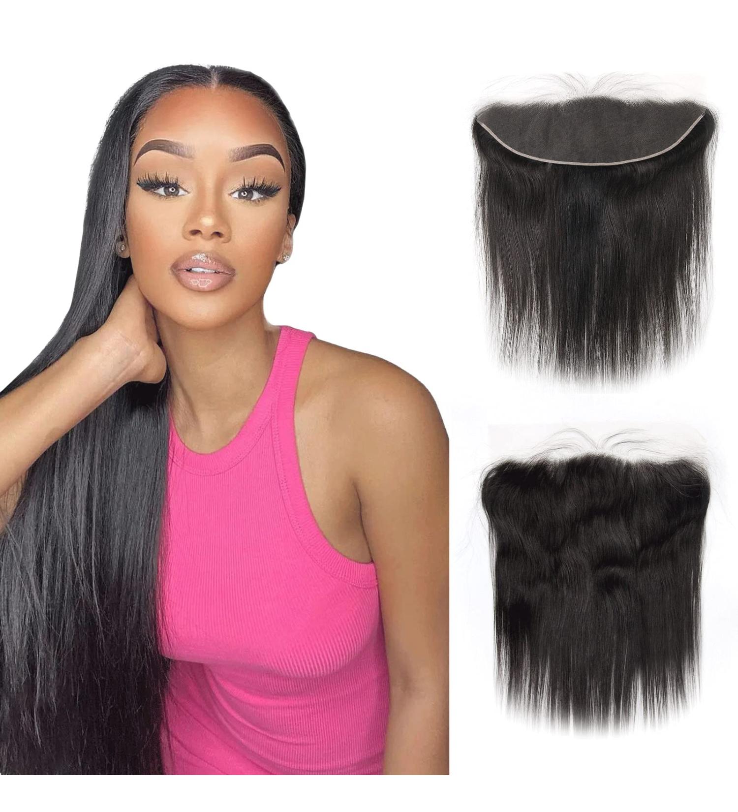 BERRYS FASHION 13x4 HD Lace Frontal Only Straight 100% Brazilian Virgin Human Hair for Black Women Ear to Ear Lace Frontal Closure Pre Plucked Hairline with Baby Hair Free Part 16 inch 13x4-hd-straight 16 inch - Buy Online on GoSupps.com