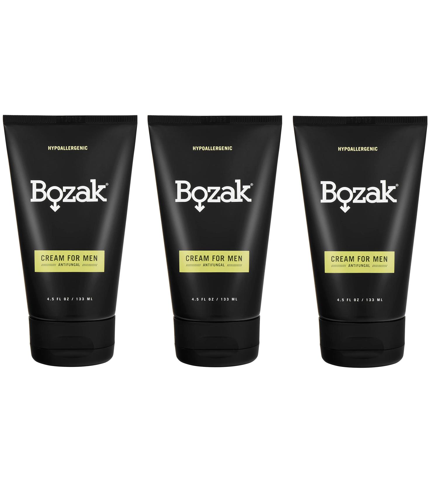 Bozak Men's Antifungal Cream - 2% Miconazole Nitrate - Jock Itch & Athlete's Foot Treatment - Triple Pack - Buy Online on GoSupps.com