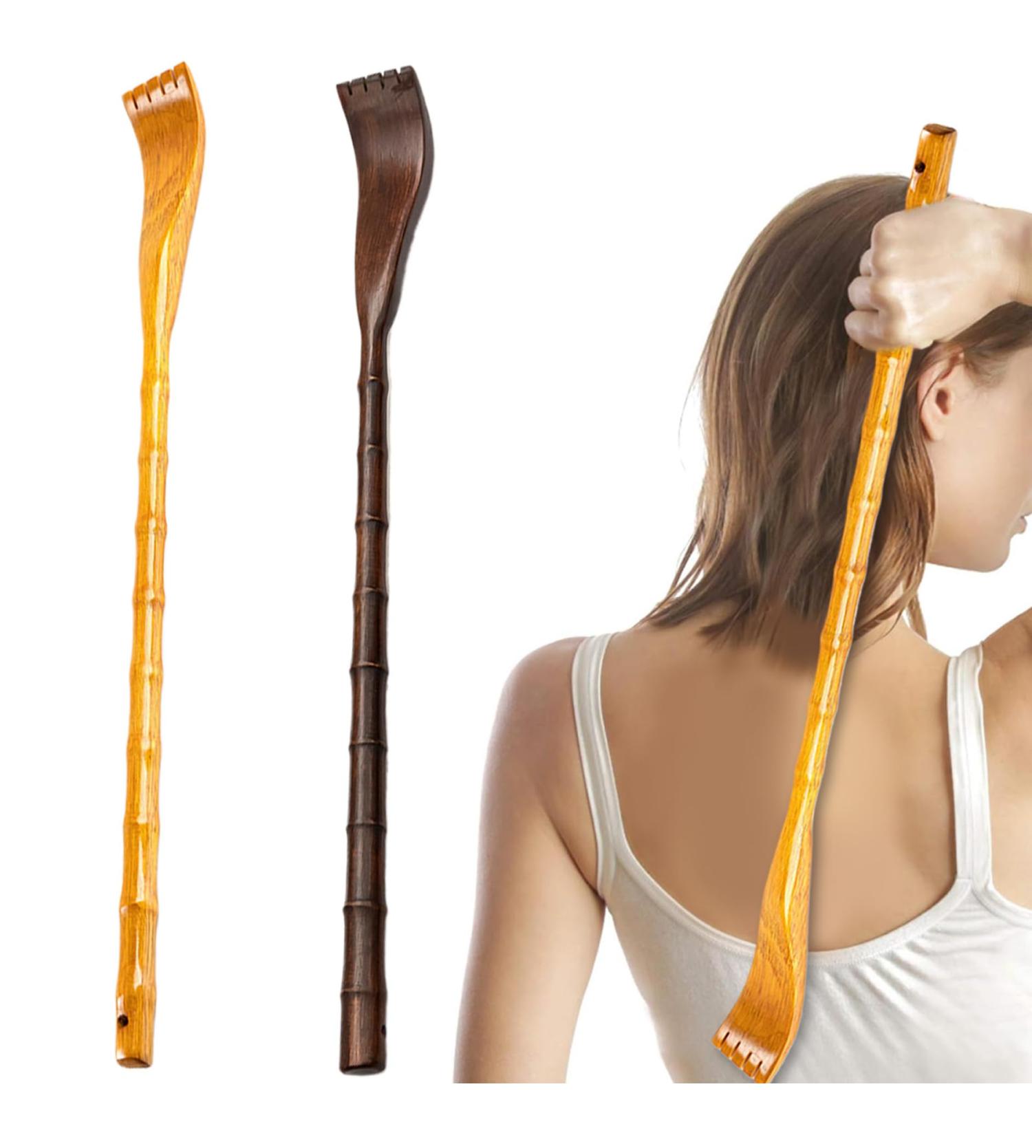 19-Inch Back Scratchers - 2-Piece Wooden & Bamboo Set for Itching Relief | Perfect for Adults and Seniors - Buy Online on GoSupps.com