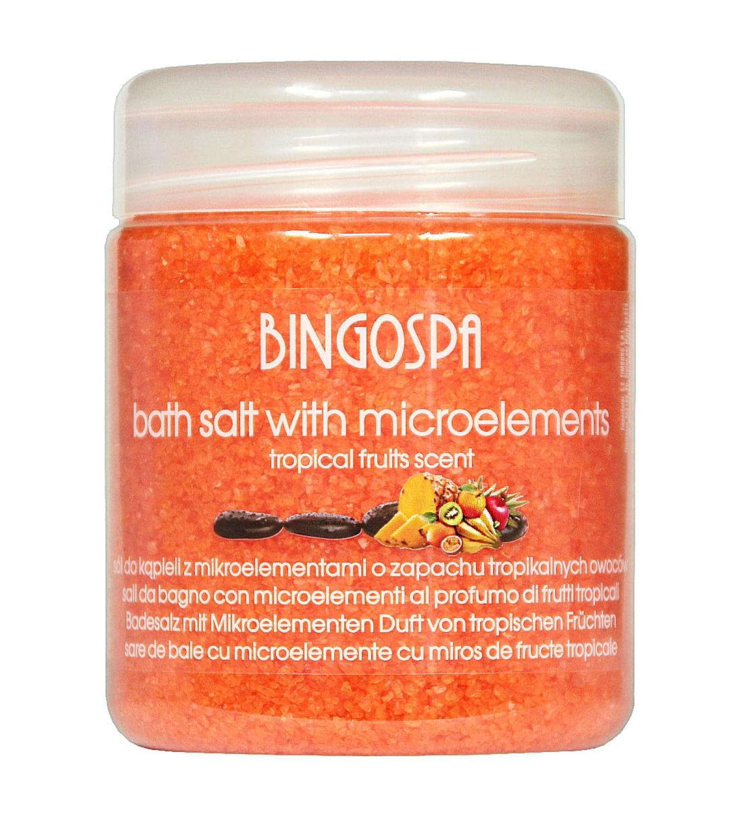Bath salt with microelements scent of tropical fruits 550g BINGOSPA
