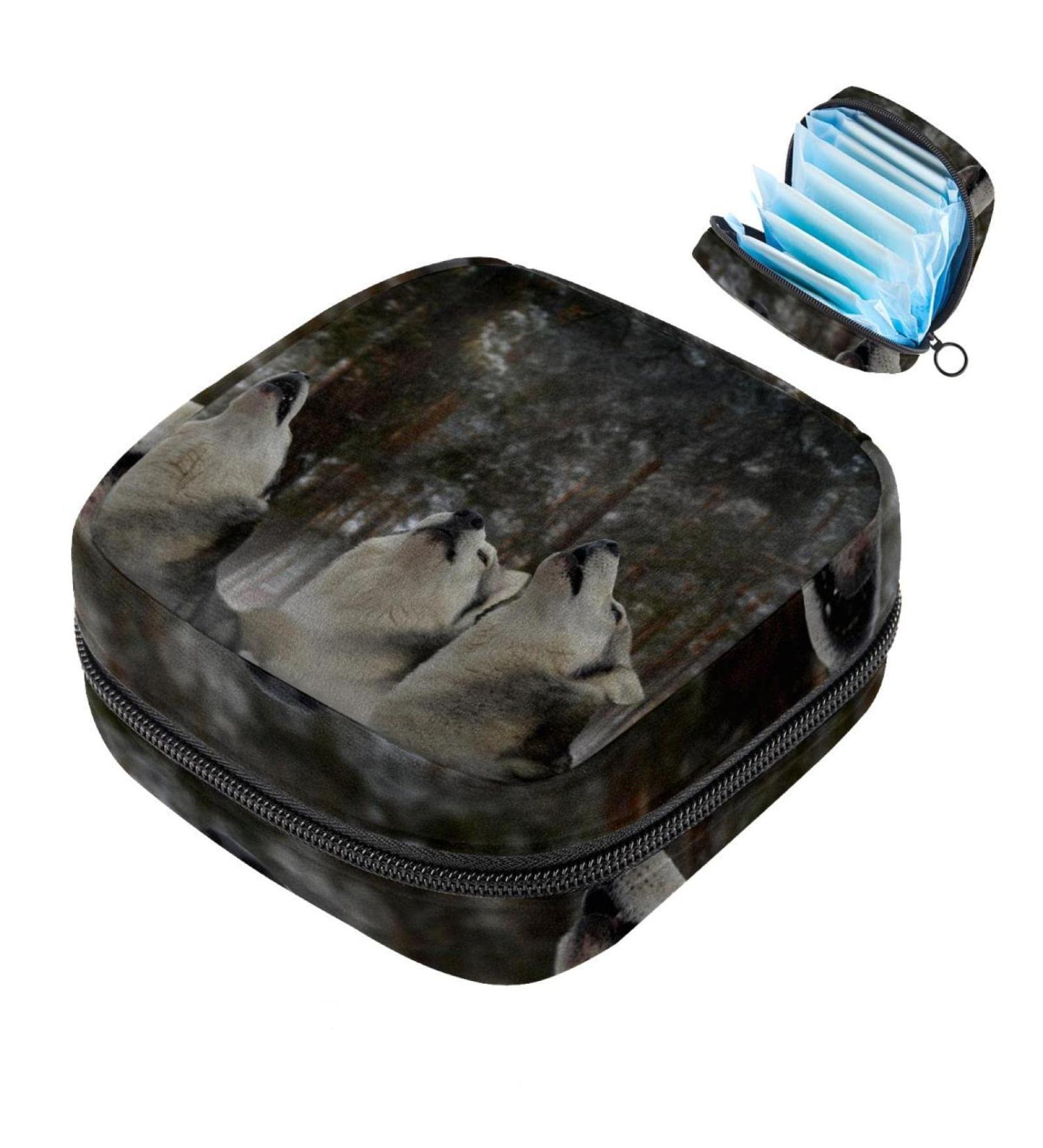 Stylish Women's Napkin Storage Bag - Owl on the Moon | Portable Menstrual Cup & Binding Pad Pouch | Perfect for First Period & Travel - Buy Online on GoSupps.com