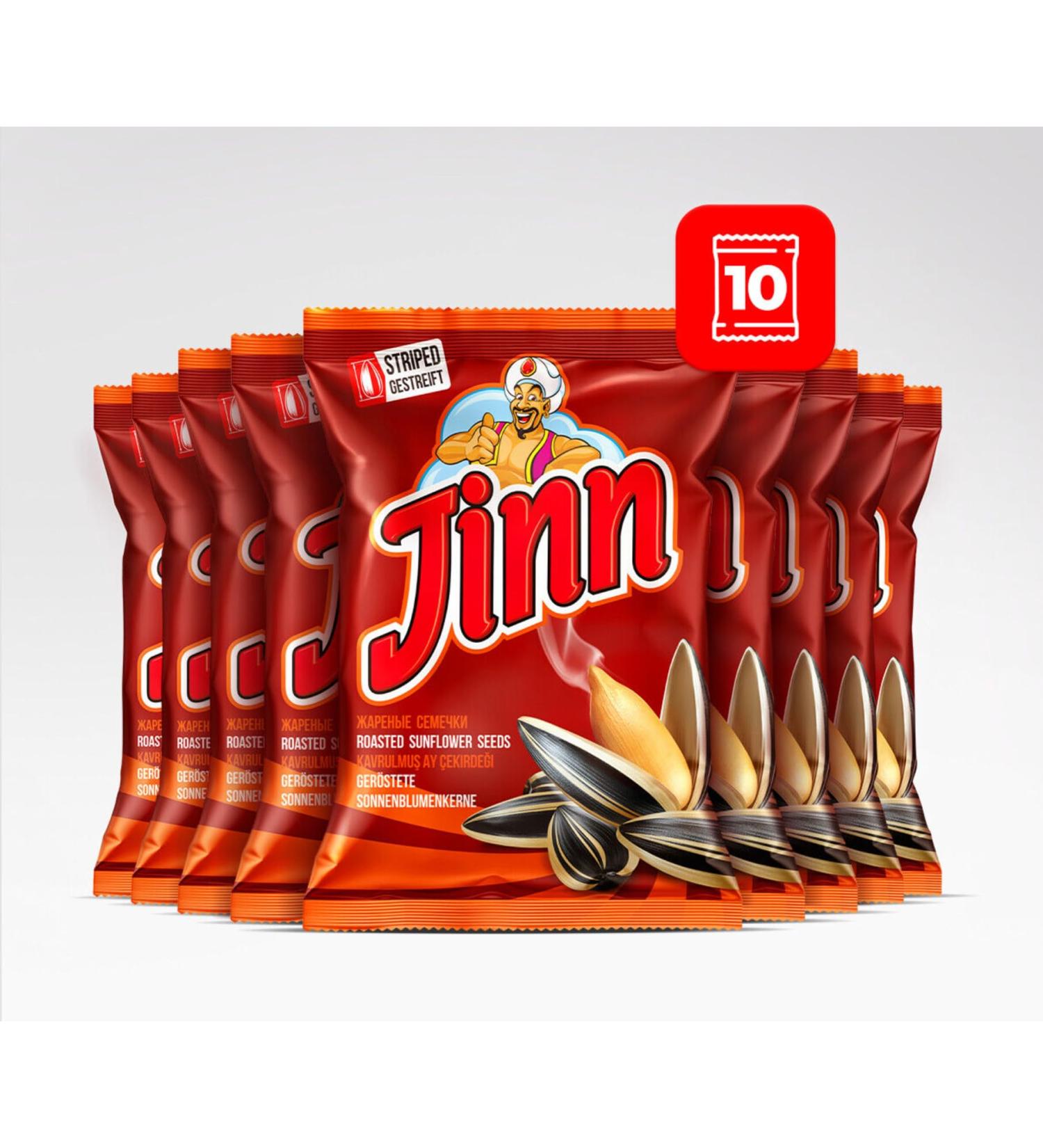 Buy JINN Sunflower Seeds 300g x 10 | Roasted & Unsalted - Premium Quality for Snacks & Baking - Buy Online on GoSupps.com