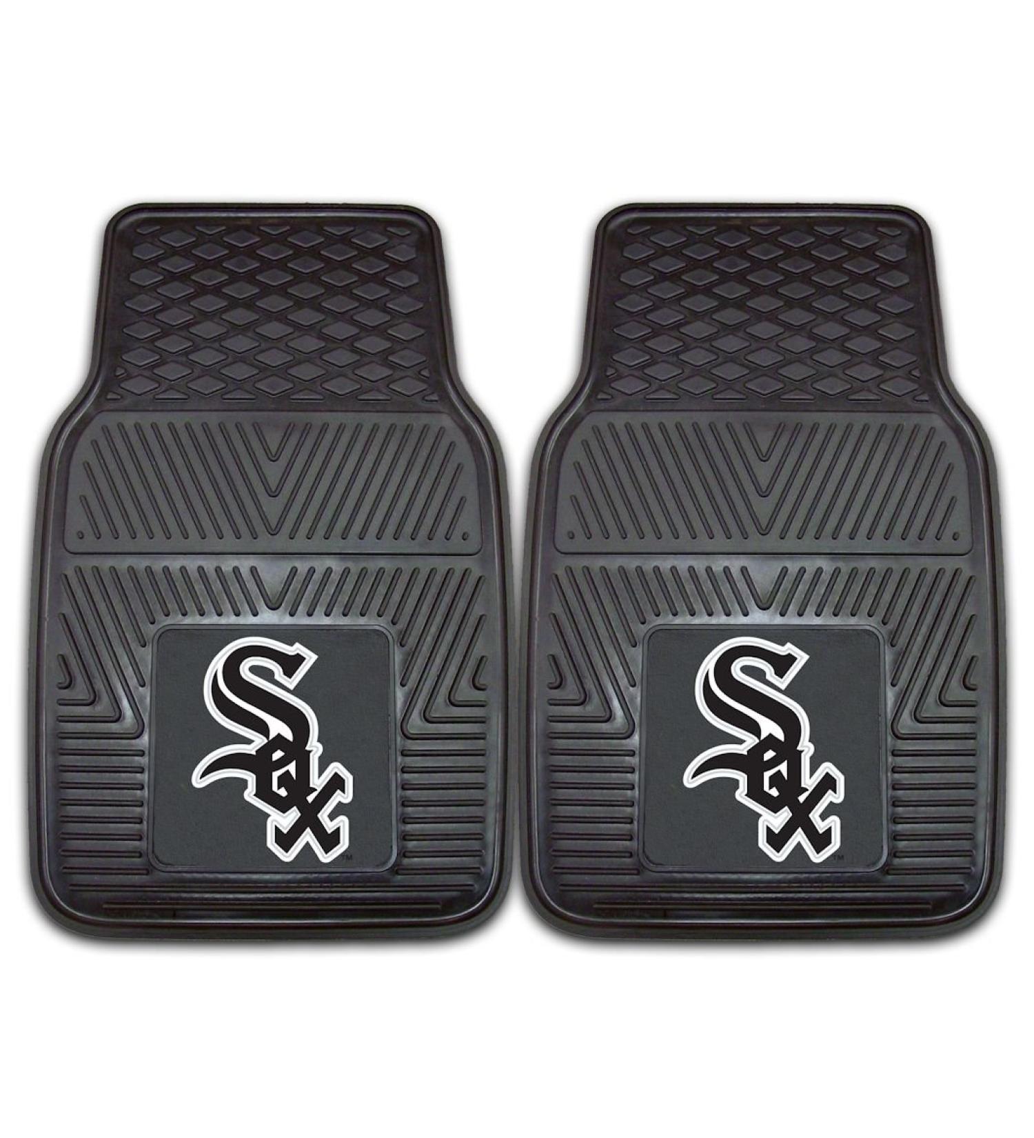 Chicago White Sox Heavy Duty 2-Piece Vinyl Car Mats 18"x27"