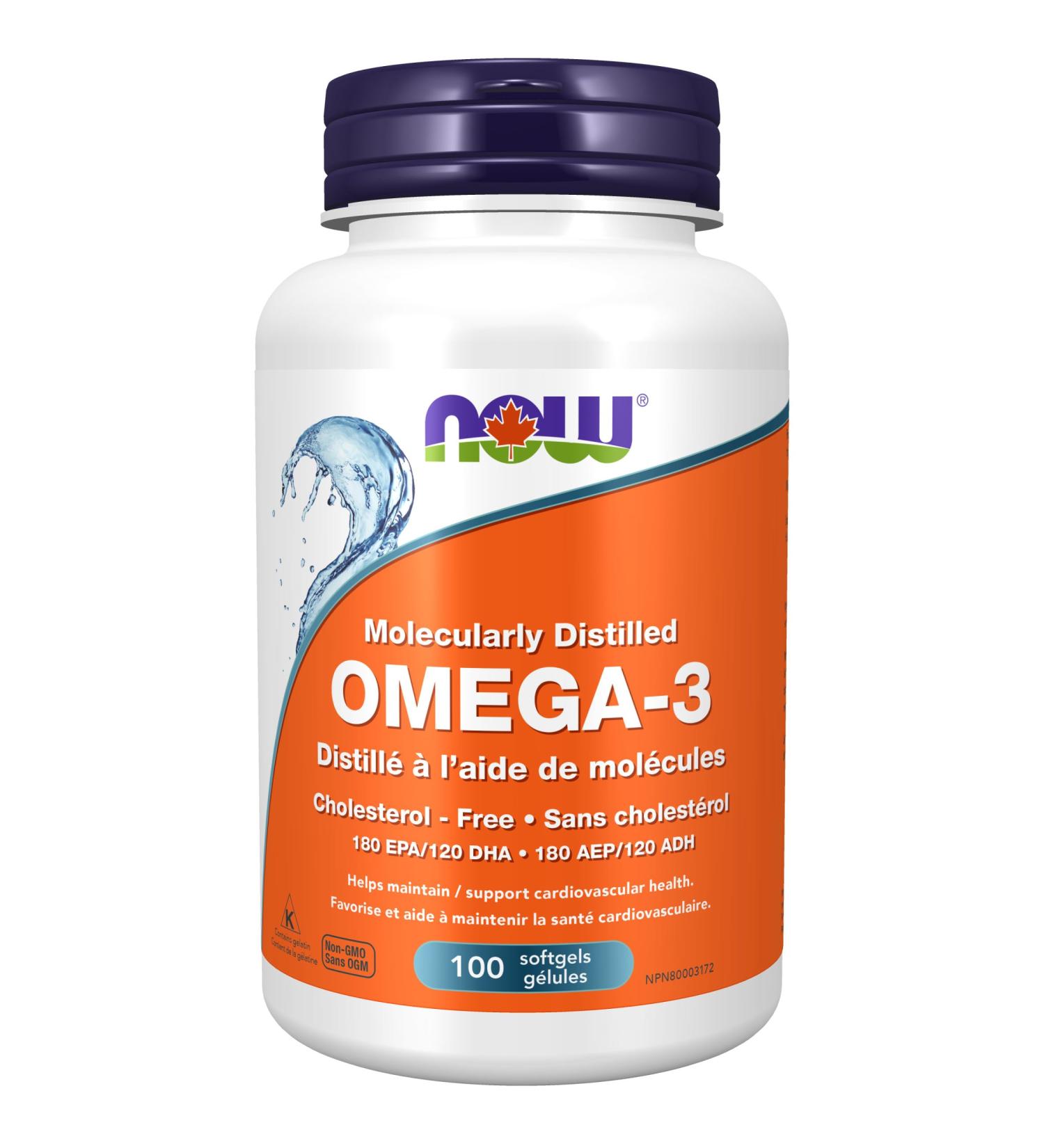 NOW Supplements Omega-3 1 000mg Softgels 100 Count - Buy Online on GoSupps.com