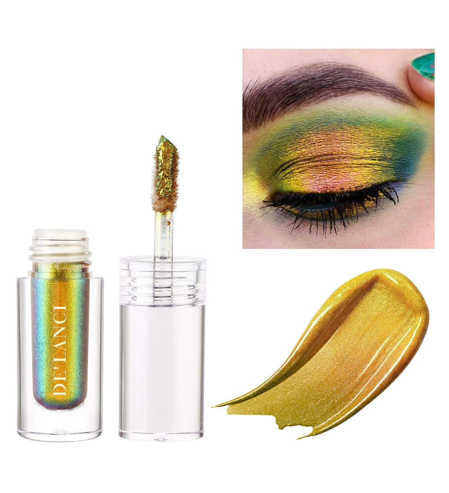 Liquid Glitter Eyeshadow | Long-Lasting Chameleon Pigment & Holographic Neon Duo Chrome - #01 Sunshine - Buy Online on GoSupps.com