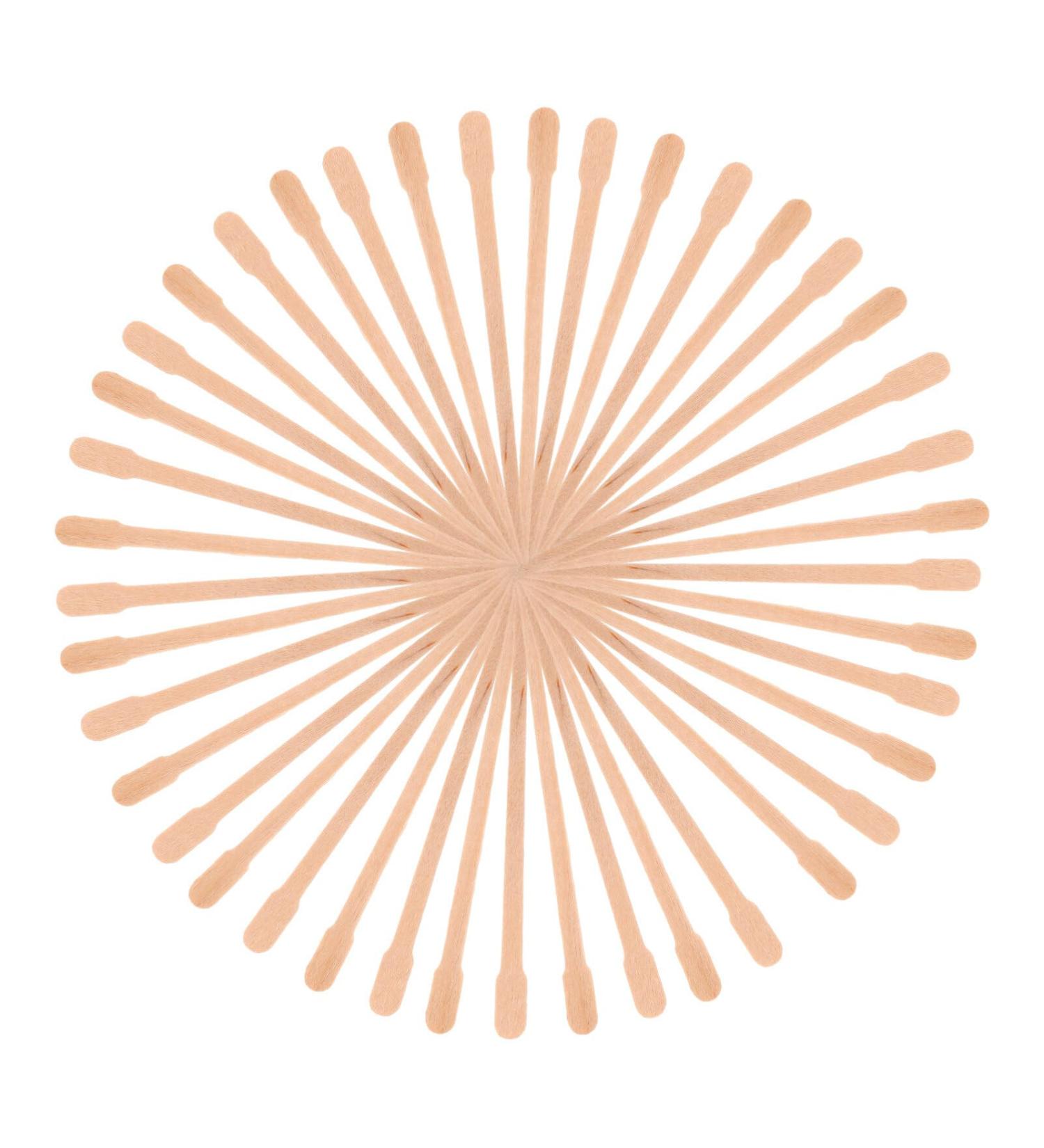 100 Wood Wax Pencils - Salon Quality Eyebrow Wax Chopsticks & Spatulas for Hair Body & Smooth Skin - Buy Online on GoSupps.com