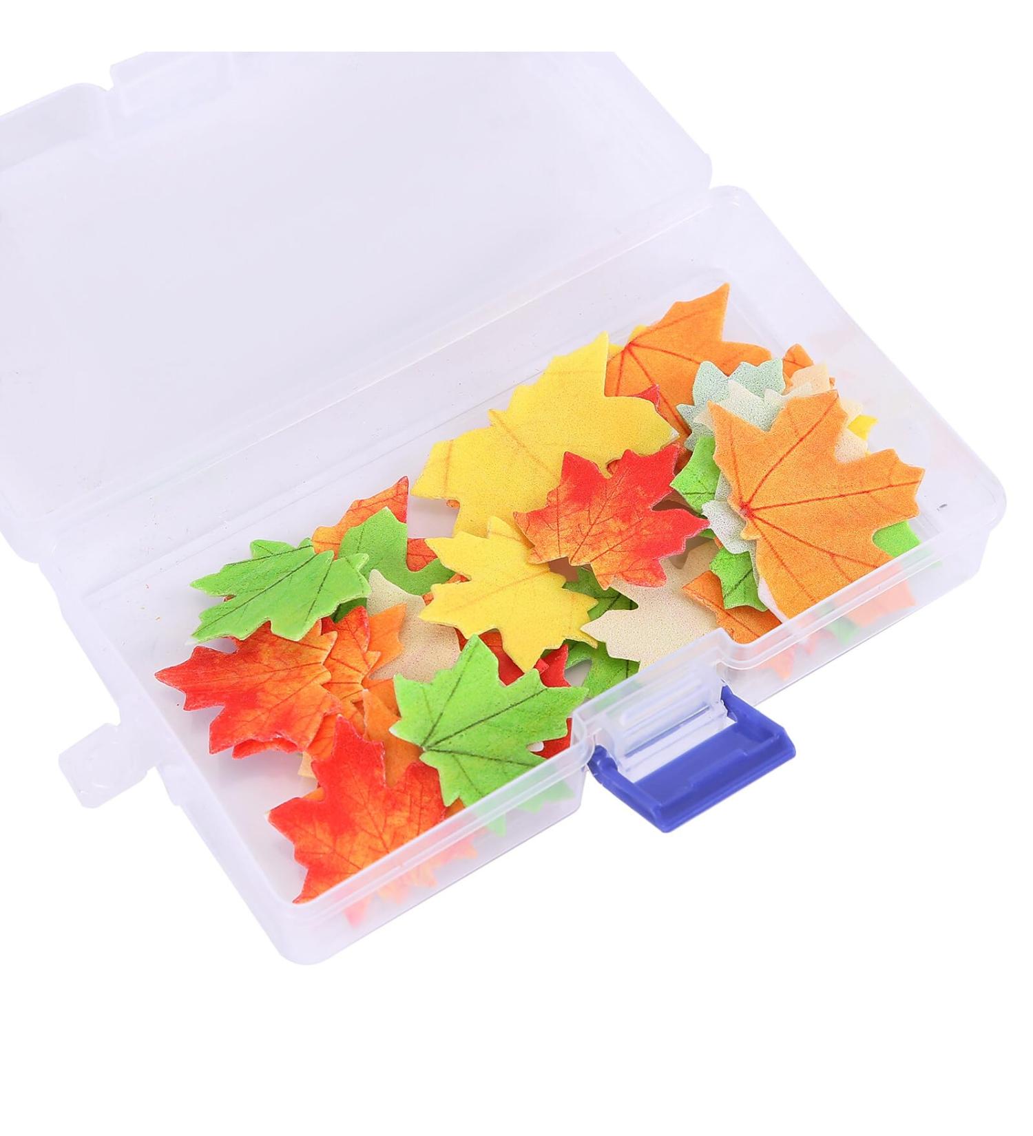 Pack of 110 Edible Maple Leaf Cupcake Toppers Maple Leaf Cake Decoration Cupcake Toppers Autumn Leaves Muffin Decoration for Thanksgiving Baby Shower Kids Birthday Party Cake Decorations 110pcs Multi Colour - Buy Online on GoSupps.com