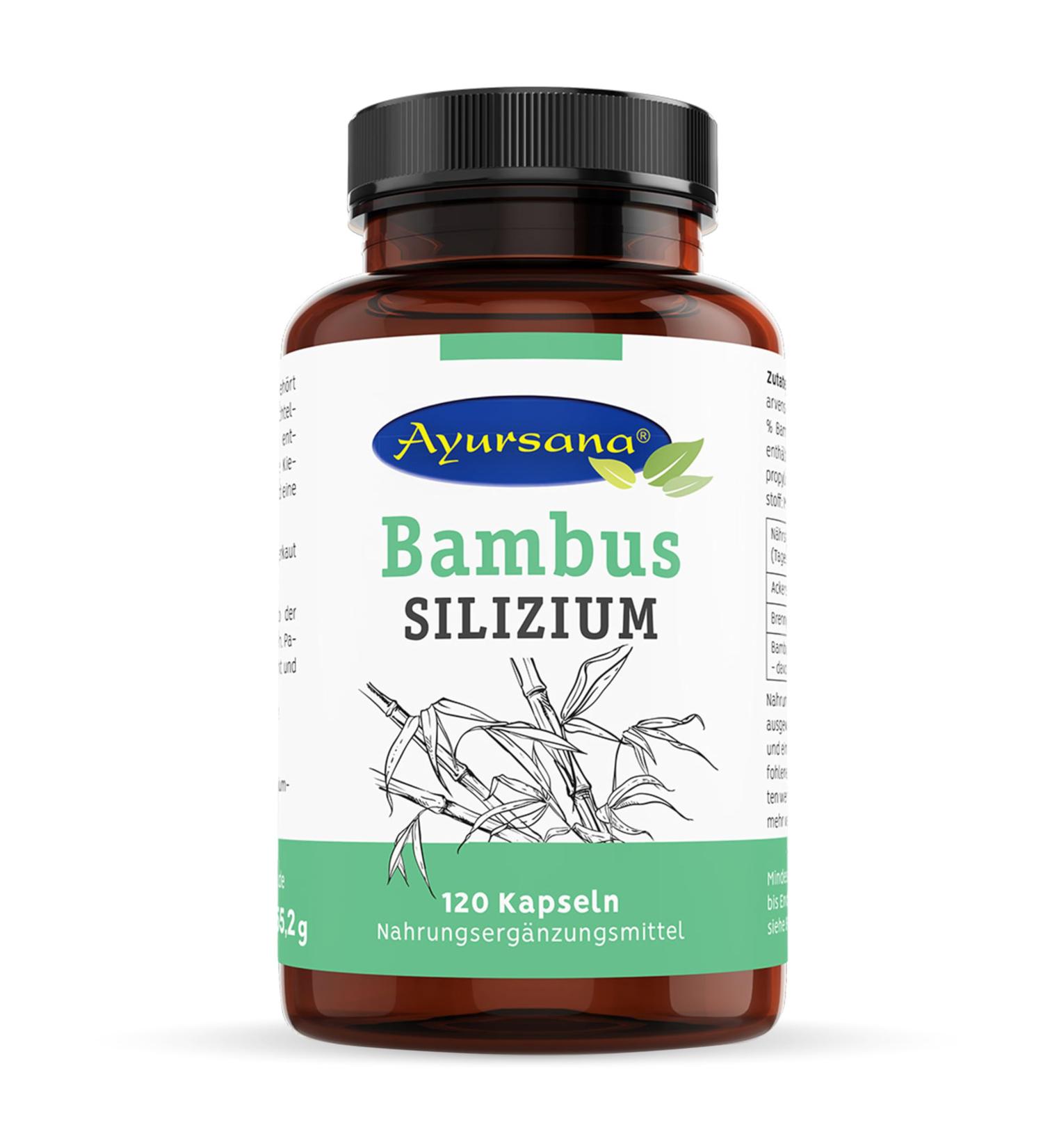 Buy Bamboo Silicon Capsules - 120 Count | Strengthen Skin Hair & Nails with 105mg Silica per Dose | International Shipping Available - Buy Online on GoSupps.com