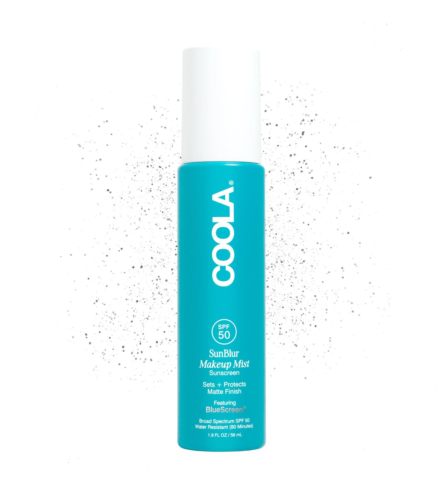 COOLA SunBlur Makeup Mist Sunscreen with SPF 50 Matte Setting Spray Dermatologist Tested Sunscreen Paraben Free Vegan 1.9 Fl Oz - Buy Online on GoSupps.com