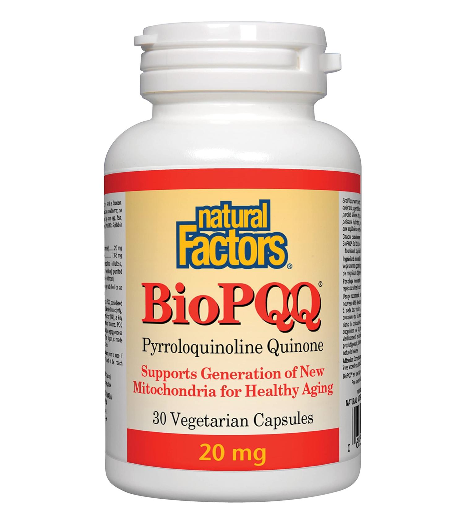 Natural Factors - Pyrroloquinoline Quinone (Bio PQQ) 20mg - 30 VCaps - Buy Online on GoSupps.com