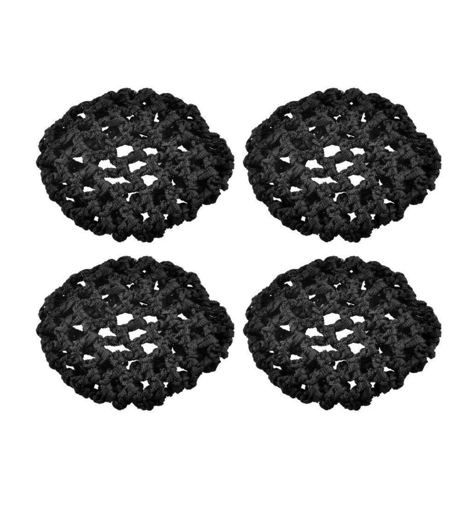 Romote Women Nylon Hair Bun Cover Snoods - 4 Pack Black Hair Net for Ballet & Dance Skating - Buy Online on GoSupps.com
