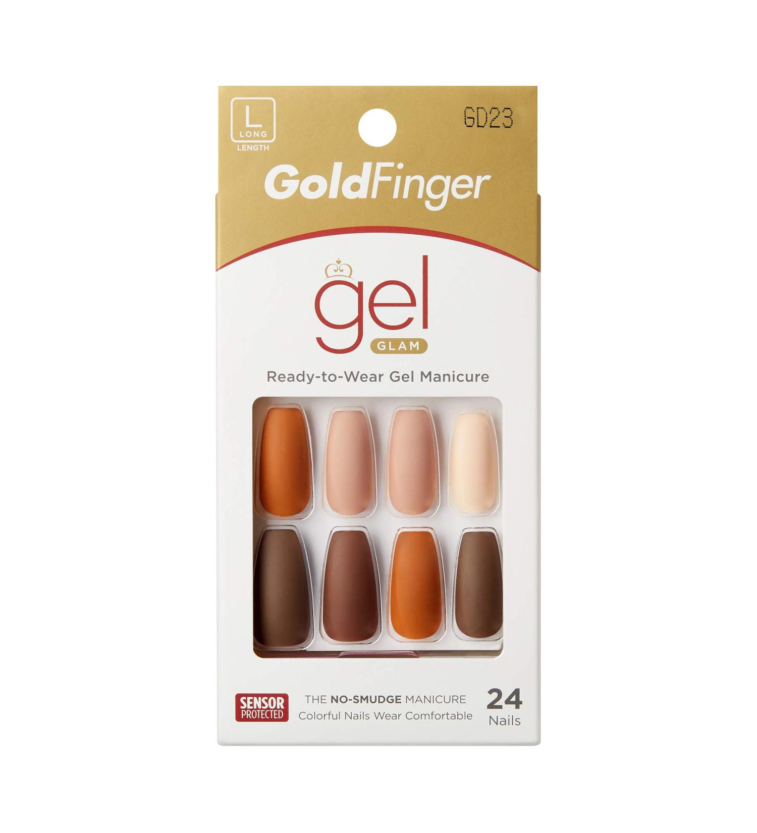 Halloween GoldFinger Full Cover Press On Gel Nails - Long Glam Design (GD23) - Buy Online on GoSupps.com