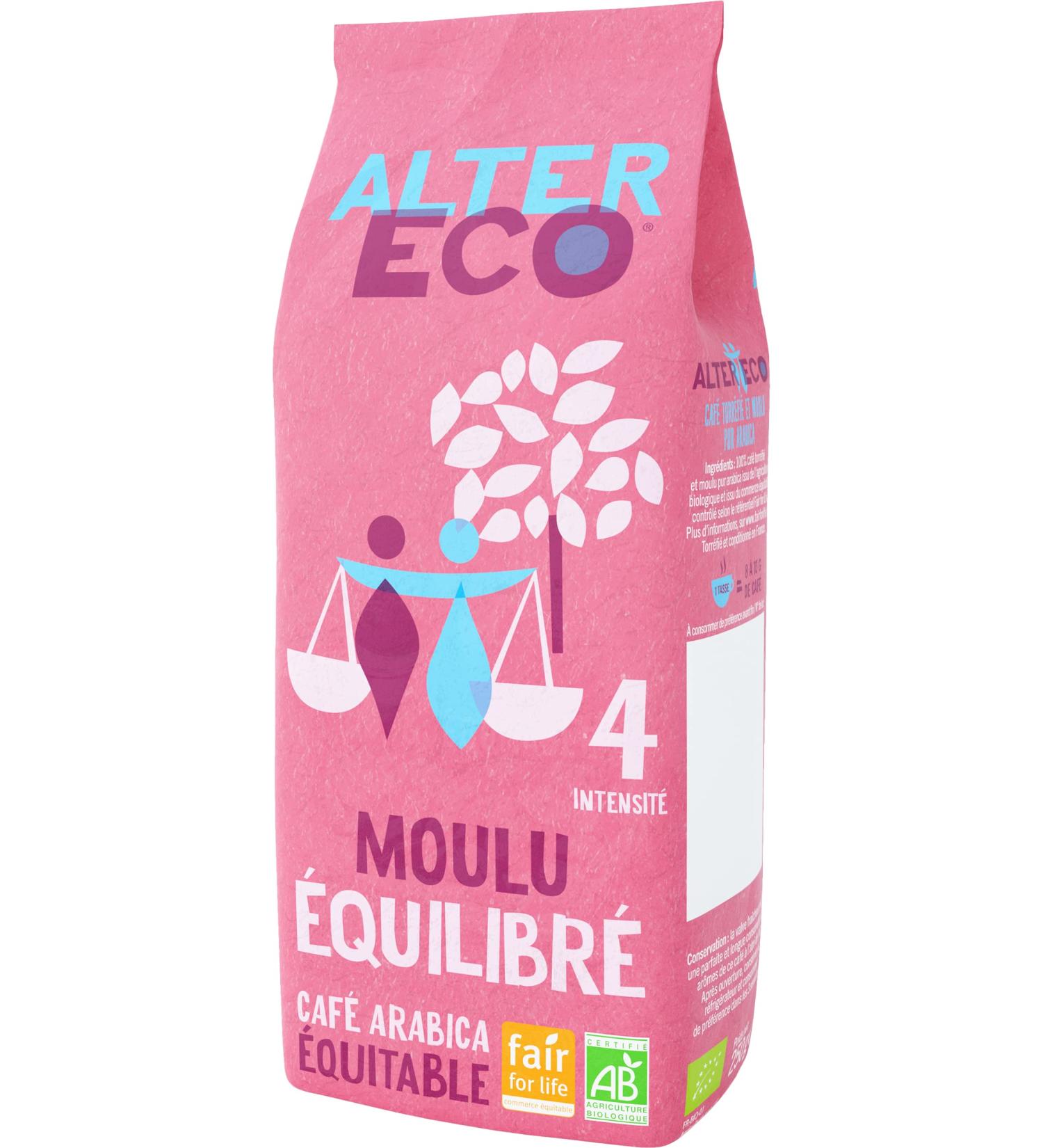  ALTER ECO ALTER ECO - Equilibrium Ground Coffee - Organic Arabica Coffee - Fair Trade - Intensity 4 - Pack of 6 x 250g - Buy Online on GoSupps.com