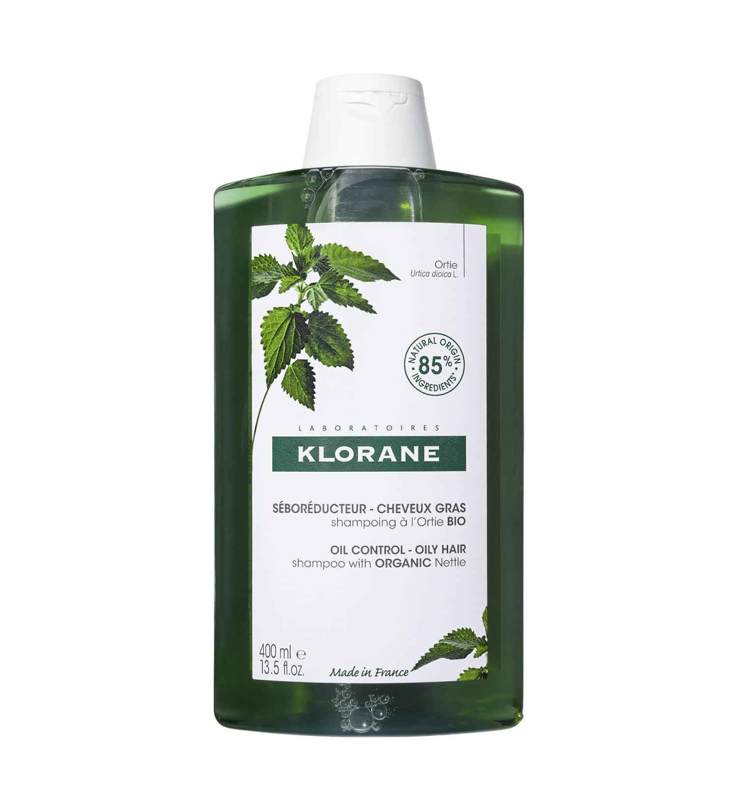 Klorane Nettle Shampoo for Oily Hair - Regulates Oil Production - 13.53 Fl Oz - Paraben, Silicone, SLS Free - Buy Online on GoSupps.com