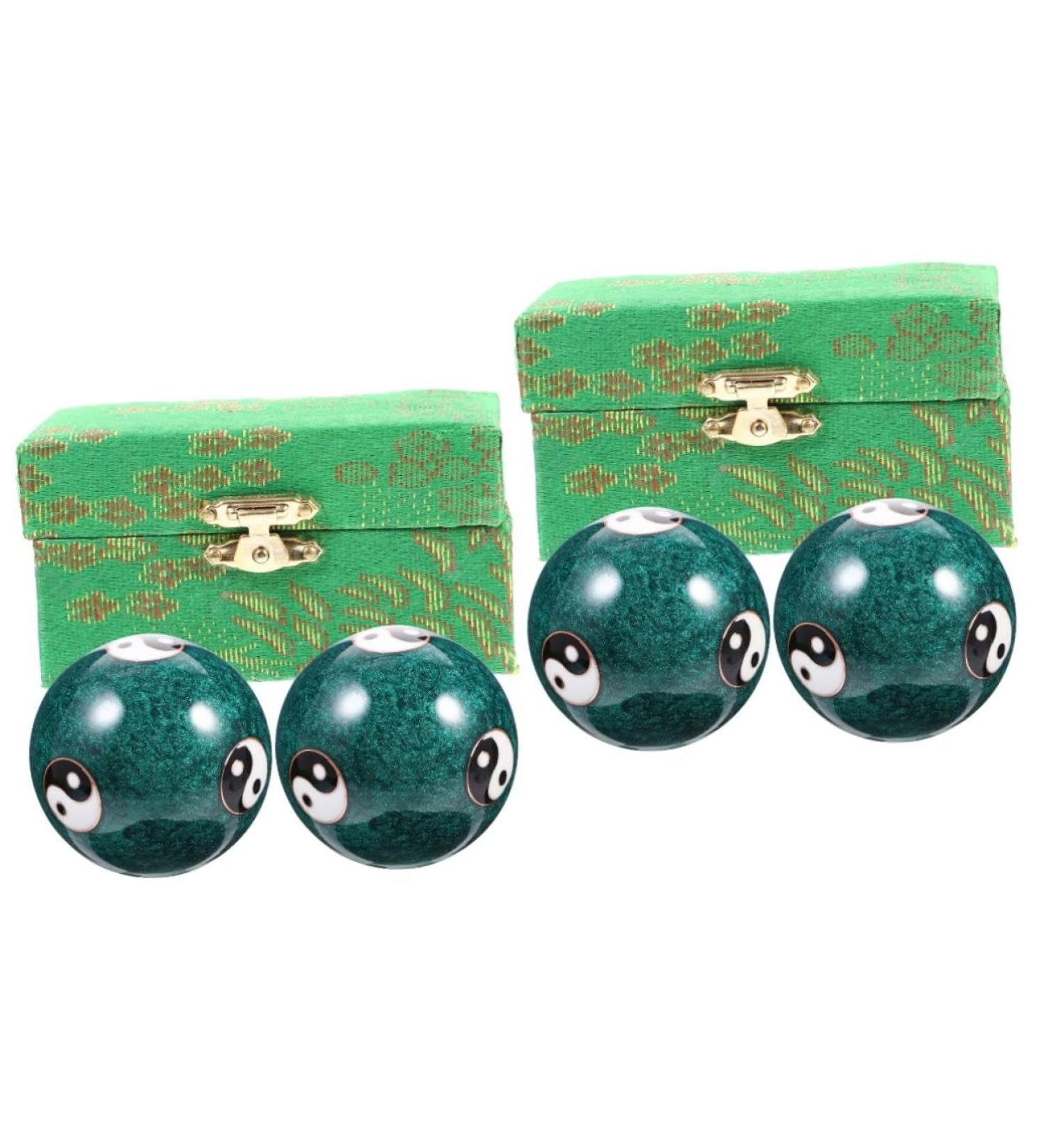 Gleavi 4-Piece Hand Massage Stress Balls - Chinese Baoding Balls for Stress Relief & Wellness - Buy Online on GoSupps.com