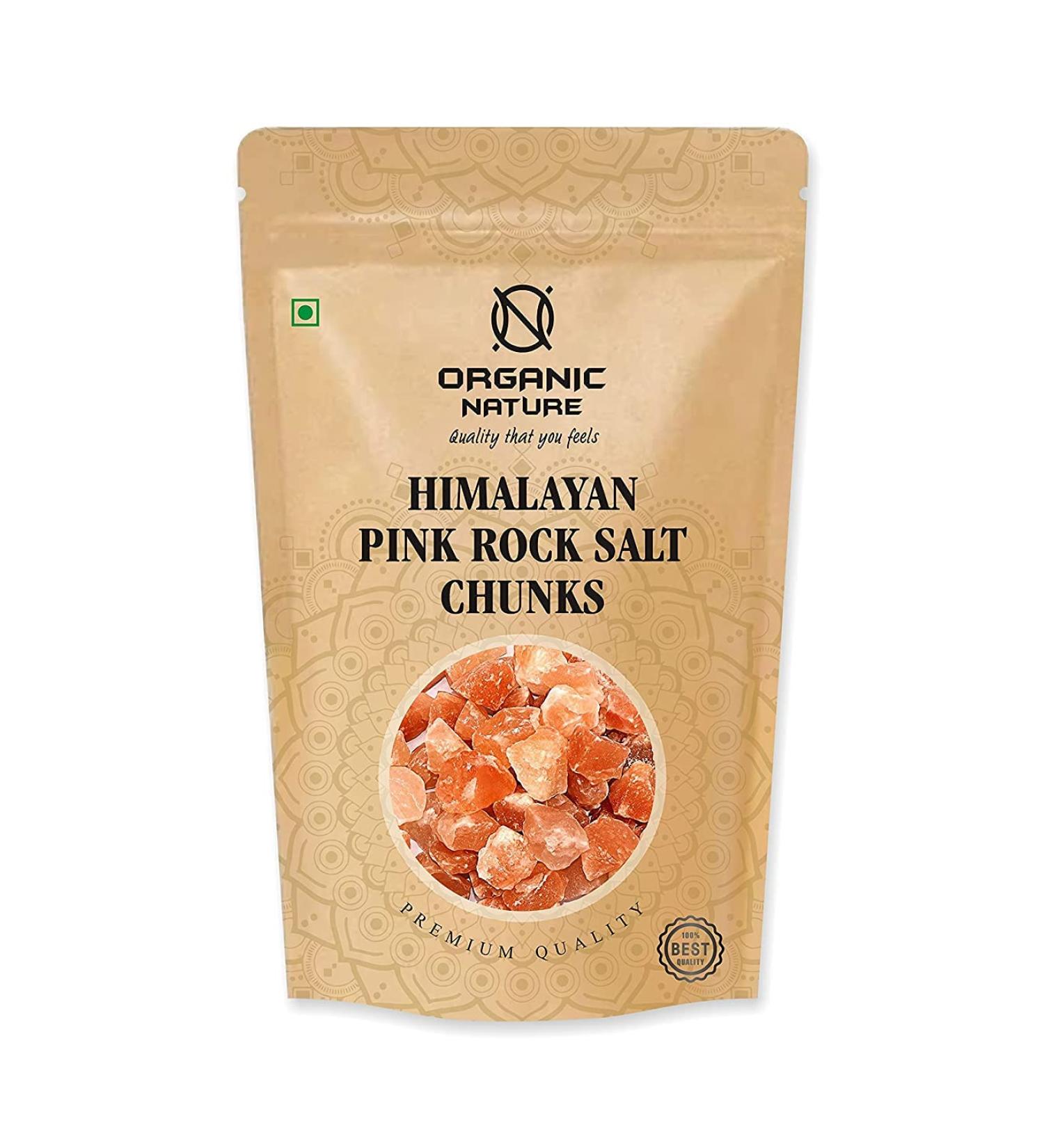 Green Velly Indian Organic Nature Himalayan Pink Rock Salt Chunks (Pack of 400g) - Buy Online on GoSupps.com