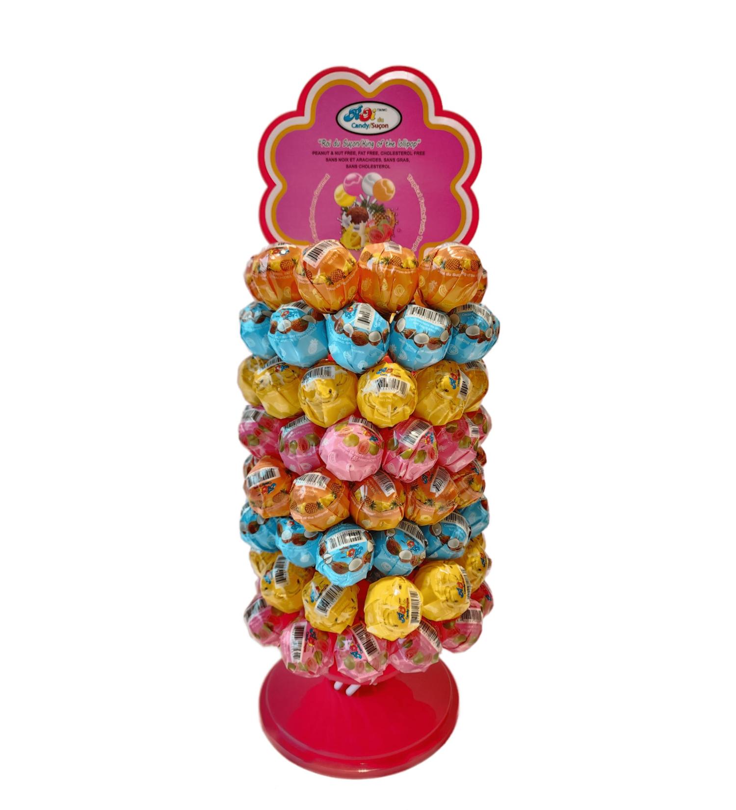 ROI POP TROPICAL FLAVOURED LOLLIPOPS 24 Grams per Piece 100 Pieces per Jar - Buy Online on GoSupps.com