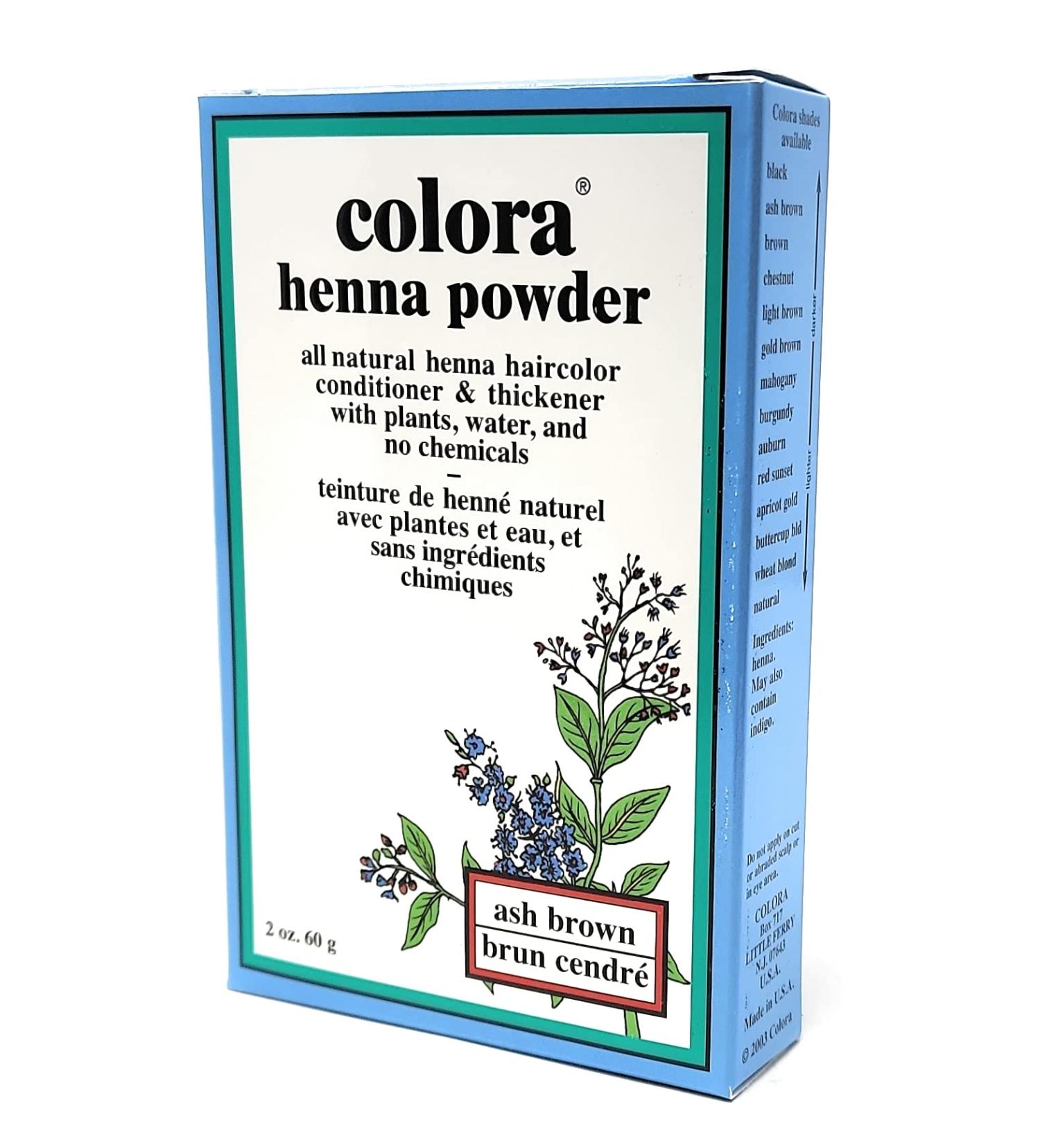 Premium Colora Henna Powder - Ash Brown | Natural Hair Dye for Vibrant Color | International Shipping Available - Buy Online on GoSupps.com