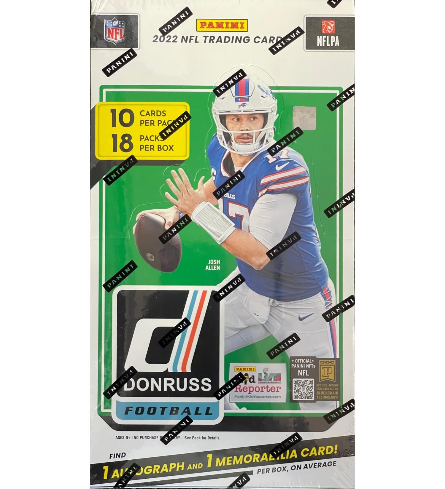 2022 Donruss Football Hobby Box (18 Packs/10 Cards: 1 Auto  1 Mem) - Buy Online on GoSupps.com