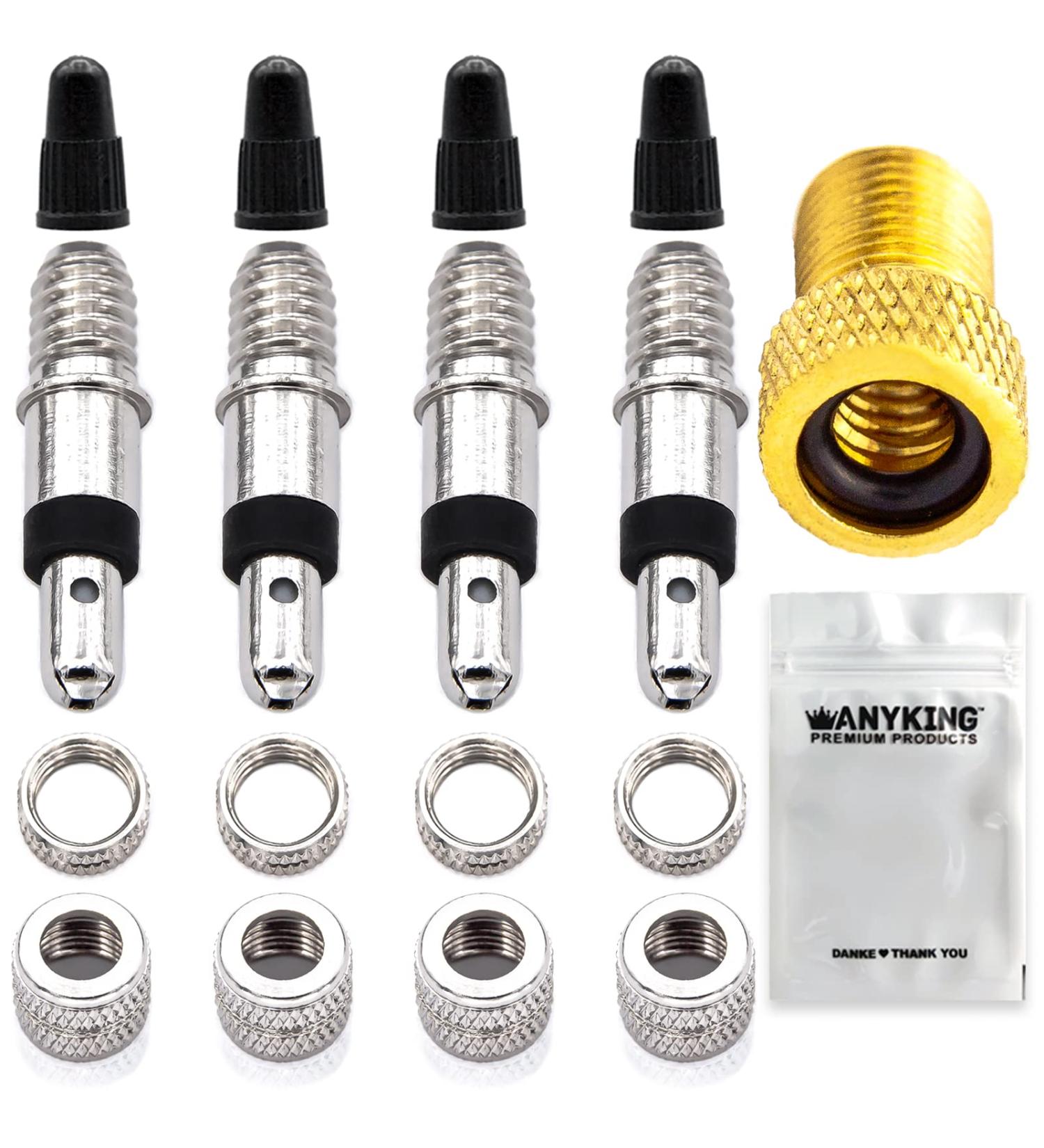 Buy Flash Valve Bicycle Valve Adapter Set - 4x Dunlop Replacement Valves Caps & Air Pump Attachment - Universal DV AV Schrader Accessories for Seamless International Shipping - Buy Online on GoSupps.com