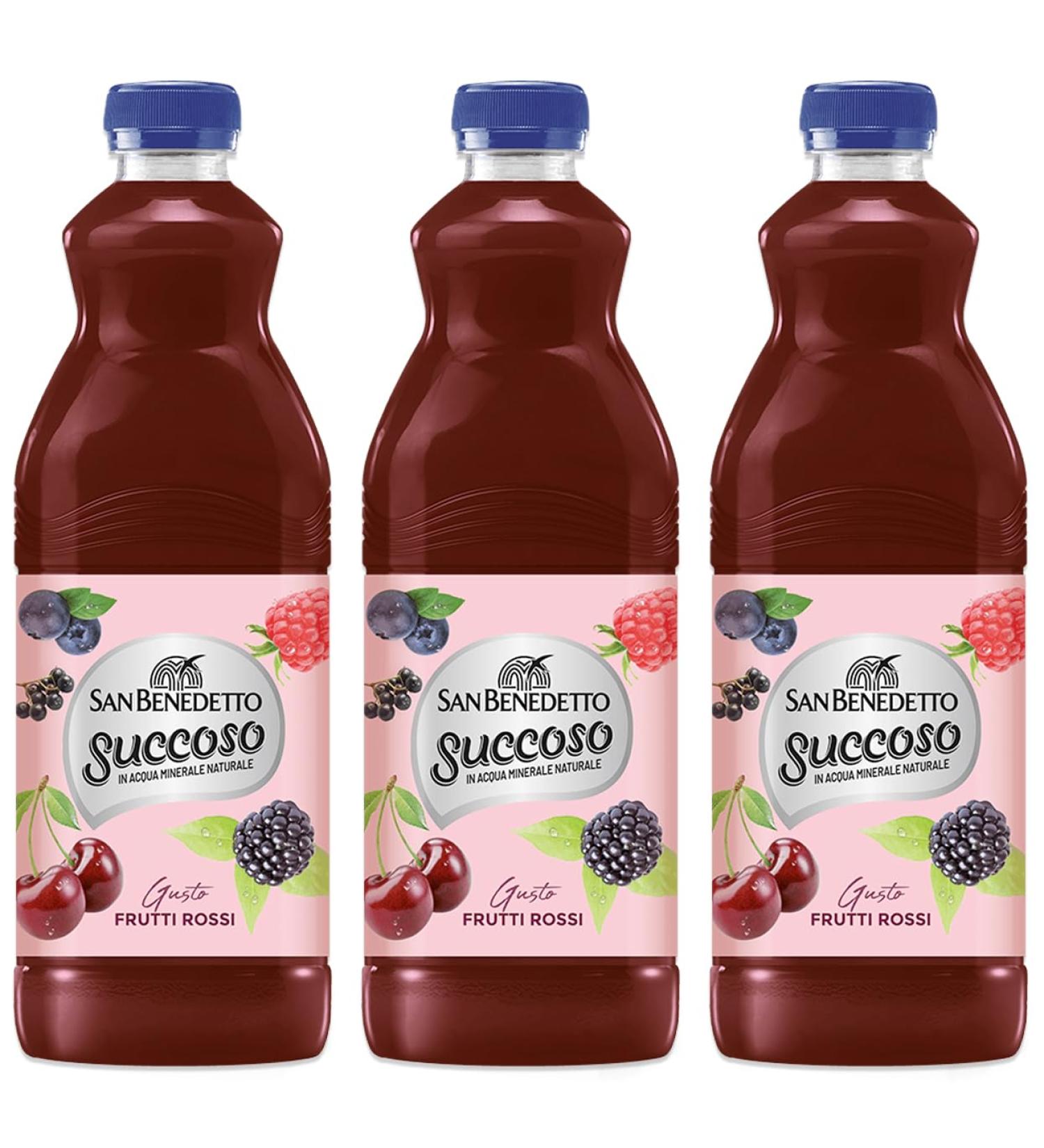  CAIYA 3 x Saint Benedict Juicy Red Fruit Drink 1.5L 3 Bottles  - Buy Online on GoSupps.com