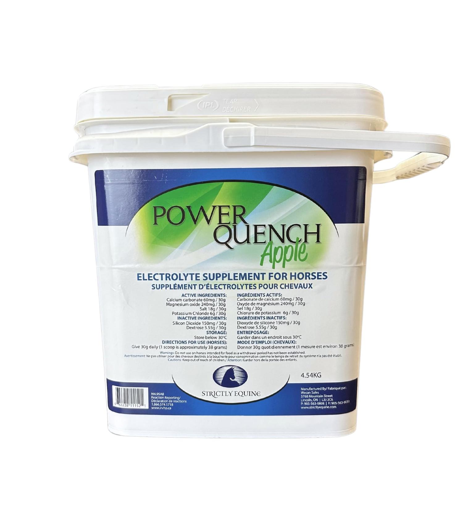 Strictly Equine Power Quench Apple Flavoured Electrolyte Supplement for Horses | Hydration & Performance Support | Sodium to Potassium Ratio 4:1 (4.54 KG) - Buy Online on GoSupps.com