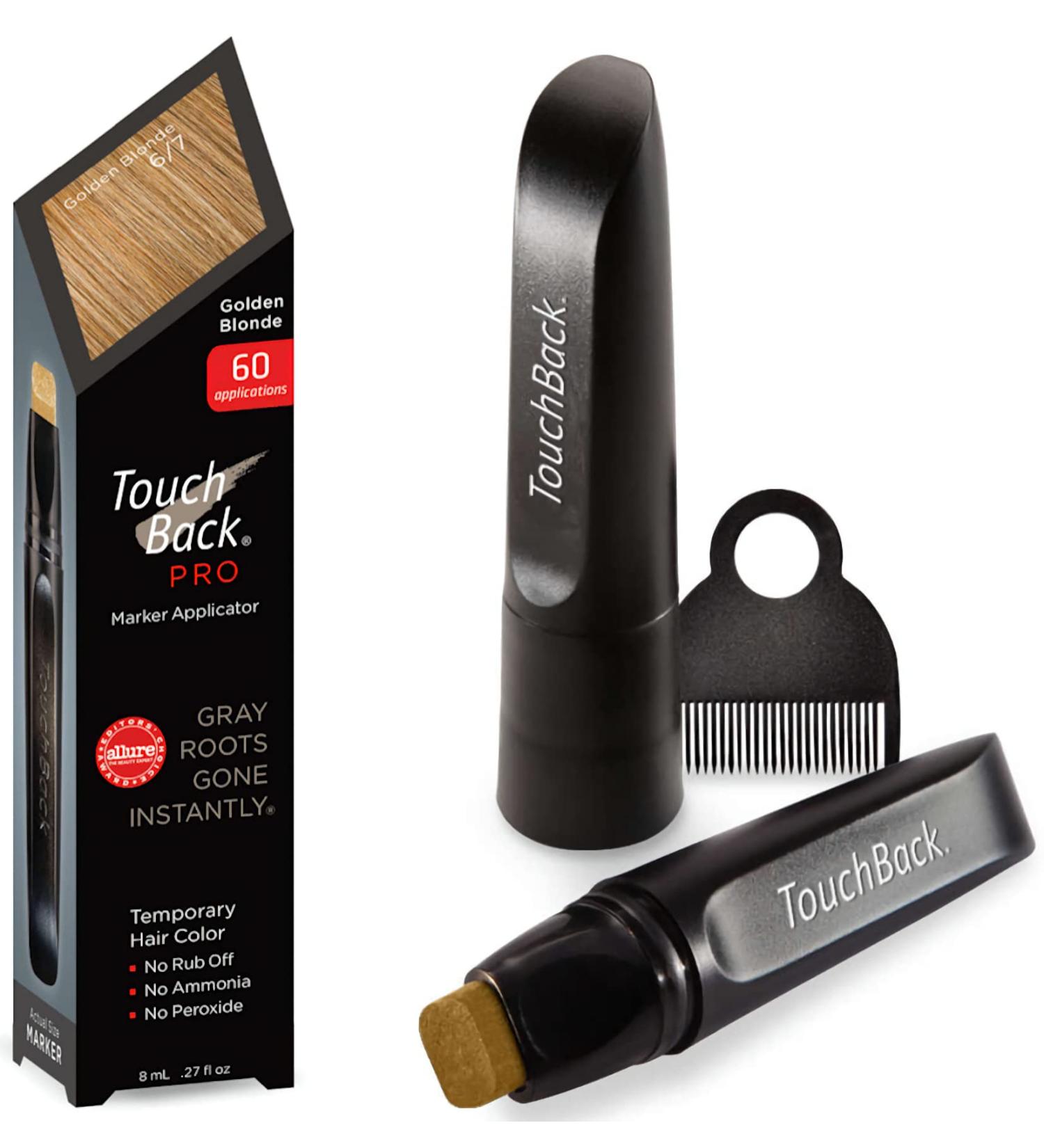 TouchBack PRO Root Concealer for Grey Hair - Golden Blonde Hair Color (8 ml) | Instant Root Touch-Up - Buy Online on GoSupps.com