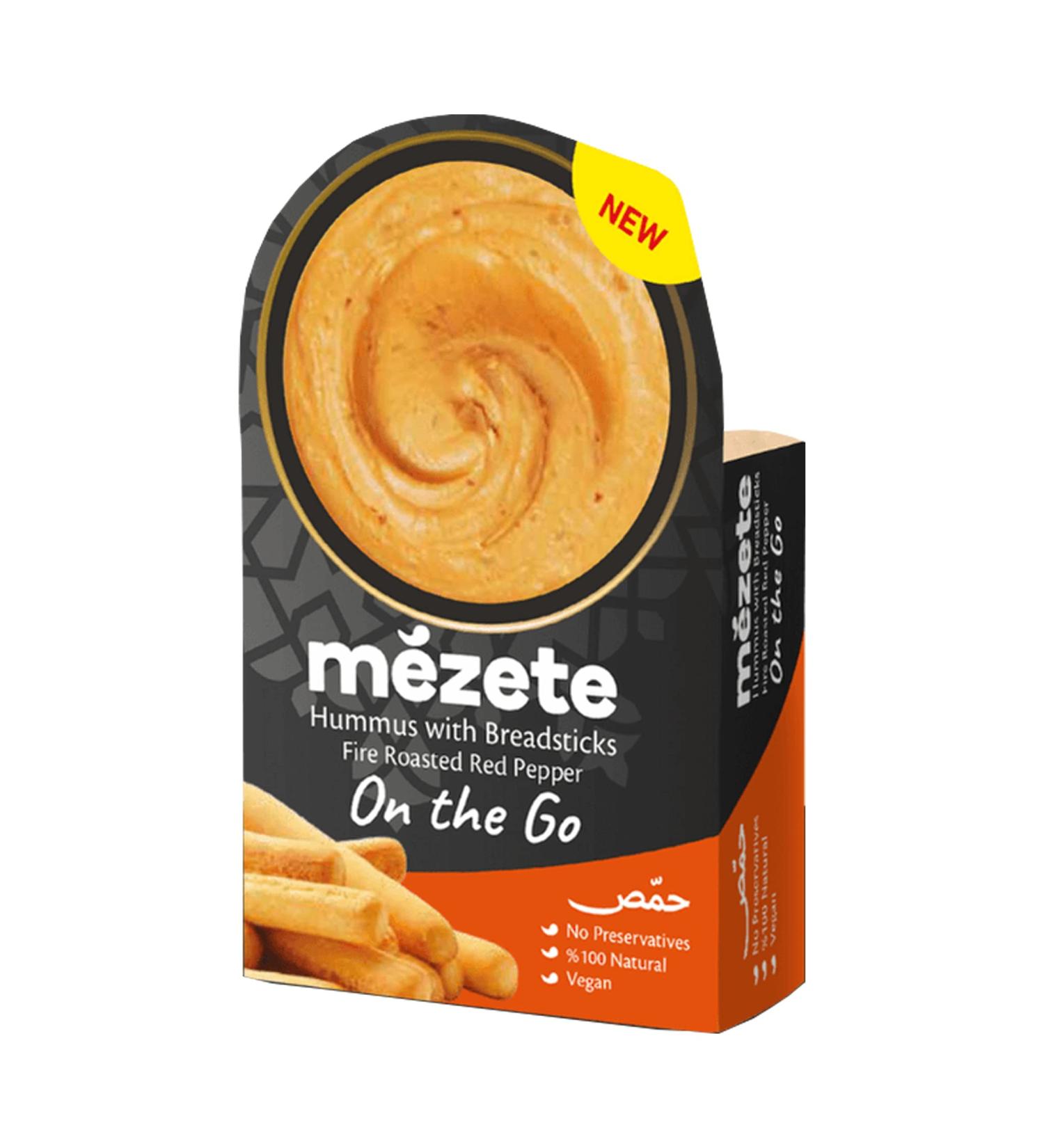 Mezete Fire Roasted Red Pepper Hummus with Bread Sticks 100% All Natural On the Go Hummus Cups Vegan Dip with No Preservatives Shelf-Stable and No Refrigeration Required 3.2 Ounce (Pack of 6) Hummus Pepper Red 3.2 Ounce (Pack of 6) - Buy Online on GoSupps.com