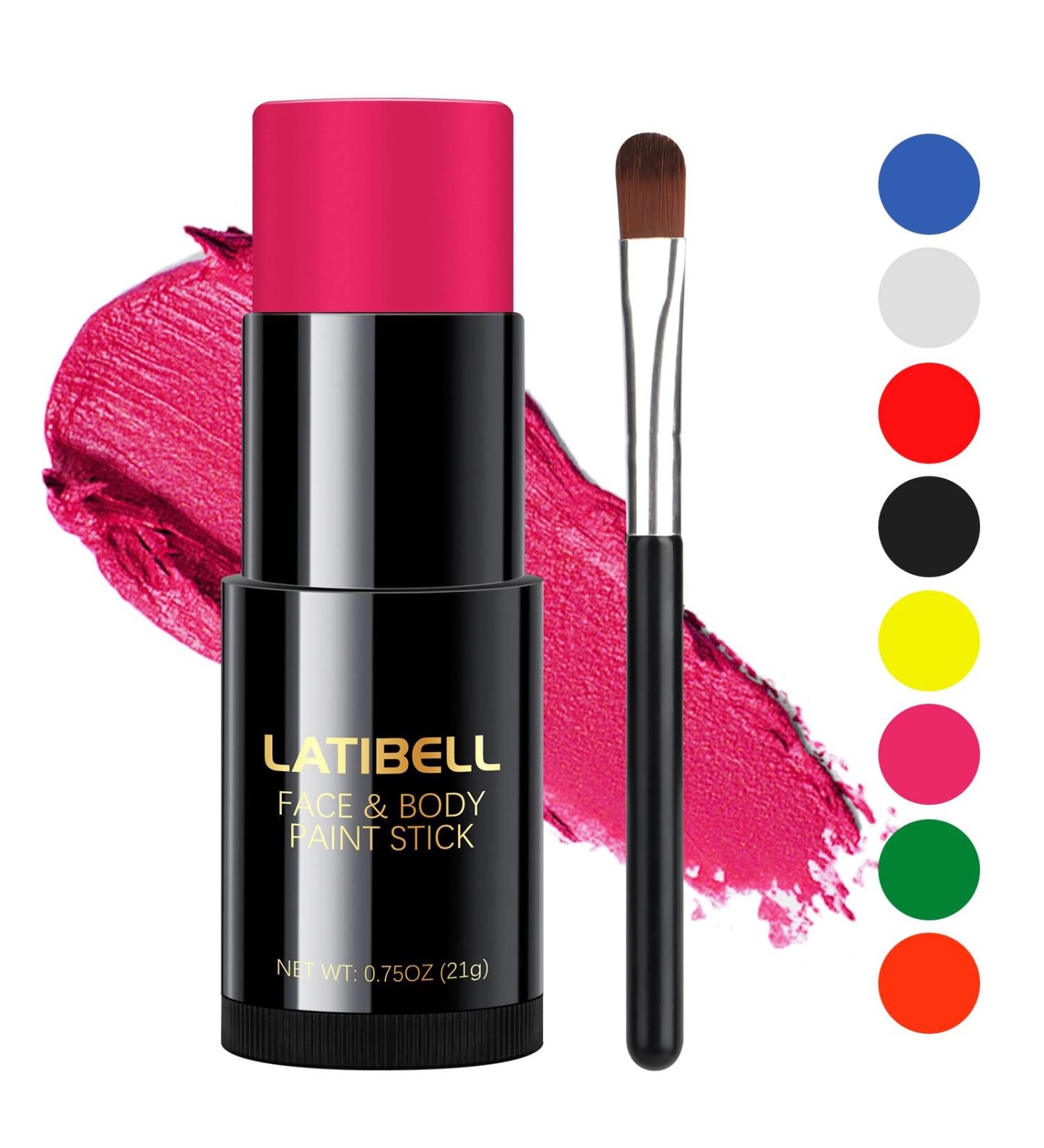 Latibell UV Black Light Reactive Pink Face Paint Stick (0.75 oz) - Neon Glow Makeup for Halloween SFX & Cosplay - Buy Online on GoSupps.com