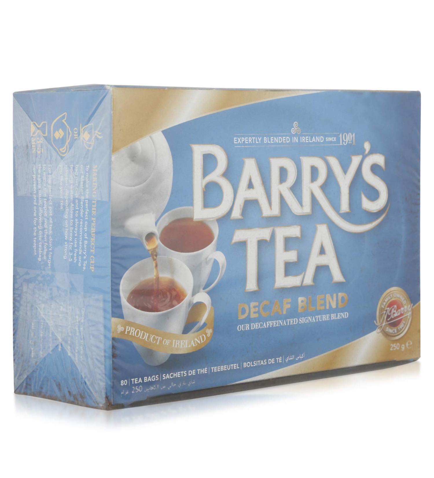 Barry's Tea Decaf 80 Tea Bags 250g - Buy Online on GoSupps.com