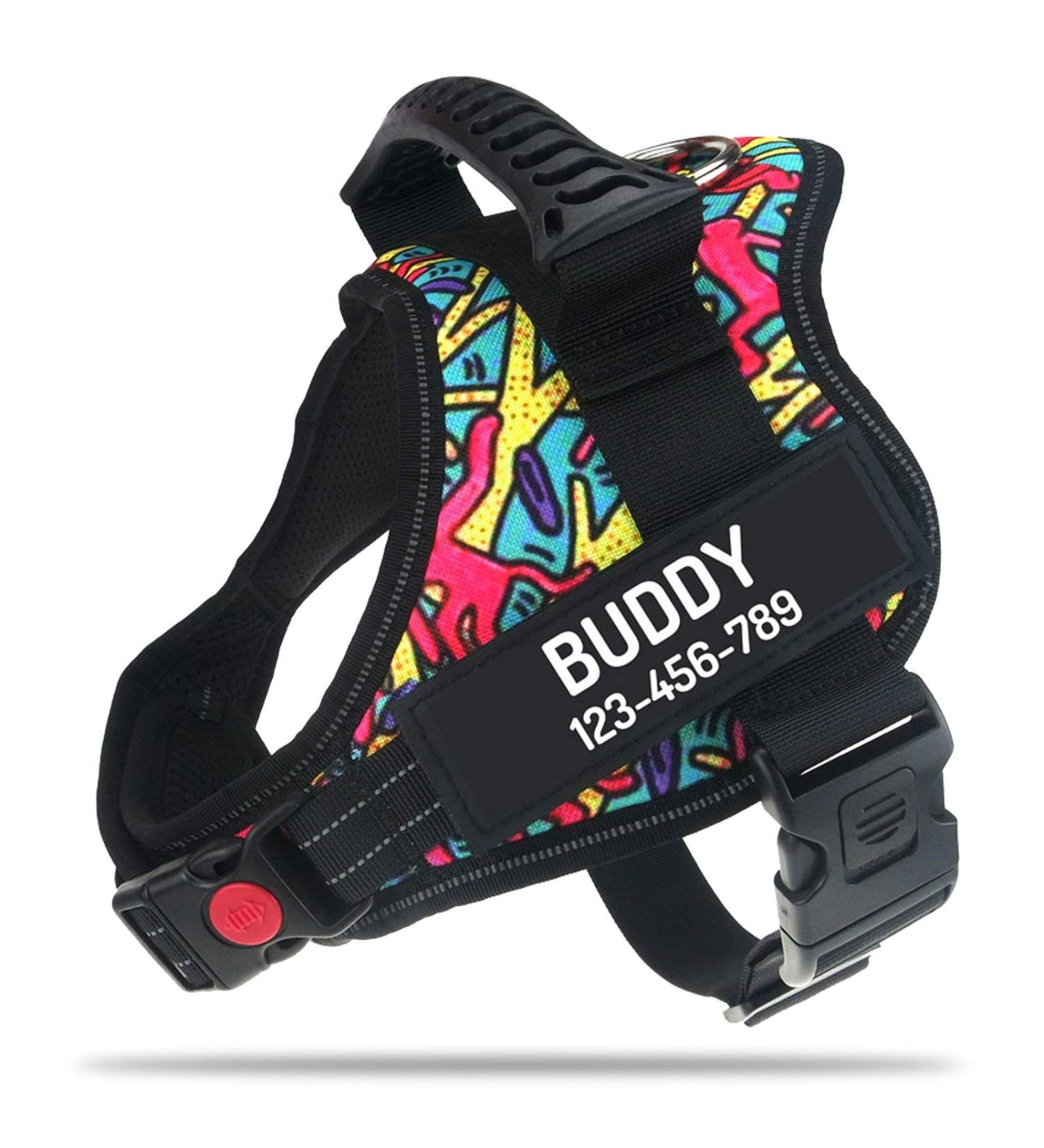 Pawpawify Personalized Dog Harness - No Pull Durable XS (17-22in) for Training & Walking | Custom Name & Phone Number - Buy Online on GoSupps.com