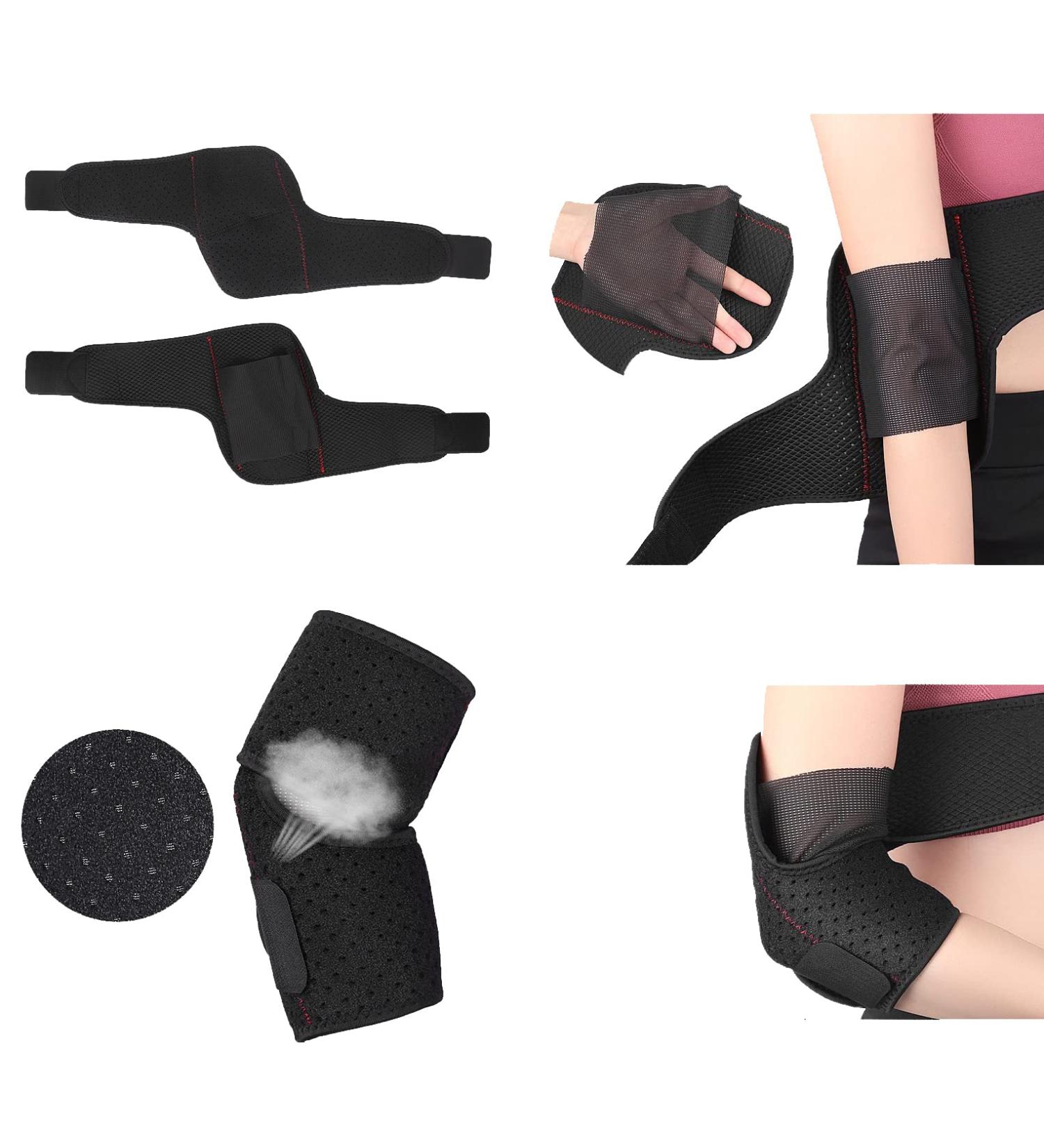 Elbow Brace Compression Sleeve - Sprained Elbows Tendonitis Arthritis basketball Baseball Golfer's Elbow Provides Pain Relief Elbow Immobilizer Support & Ease Pains Cubital Tunnel Syndrome and Sports Recovery (Large & X-Large Black) Large & X-Large Black