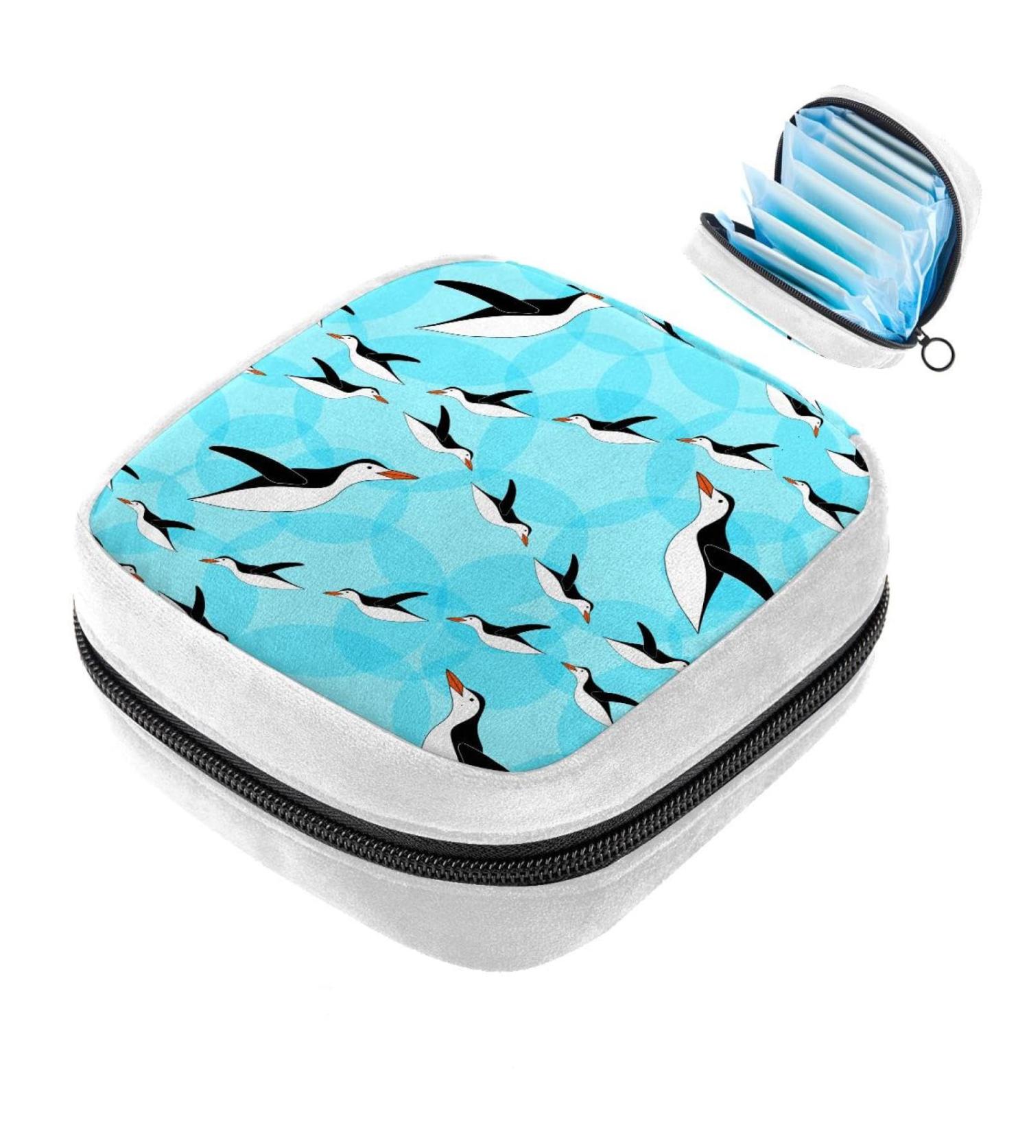 Sanitary Napkin Storage Bag - Penguin Blue | GIAPB Period Tampon Makeup Pad Pouch - Buy Online on GoSupps.com