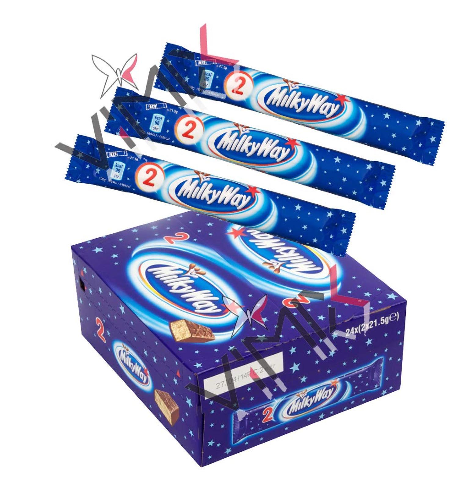 Milky Way - Two bars of milk chocolate - set of 6 sachets of 43g
