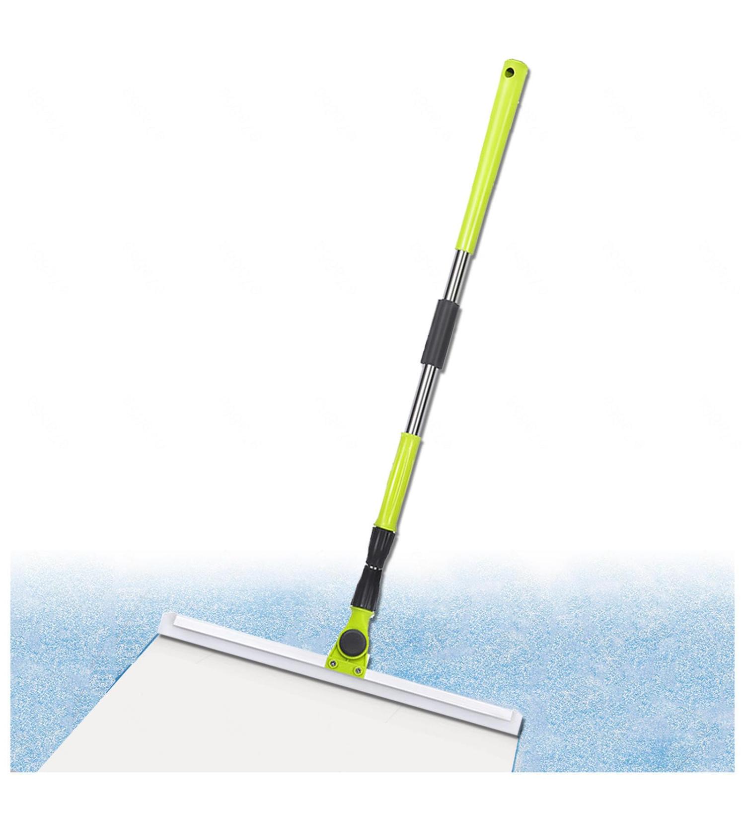 Silicone Broom with 51 Long Handle Silicone Brooms for Floor Cleaning Squeegee for Floor for Concrete Floor Bathroom Tile - Buy Online on GoSupps.com